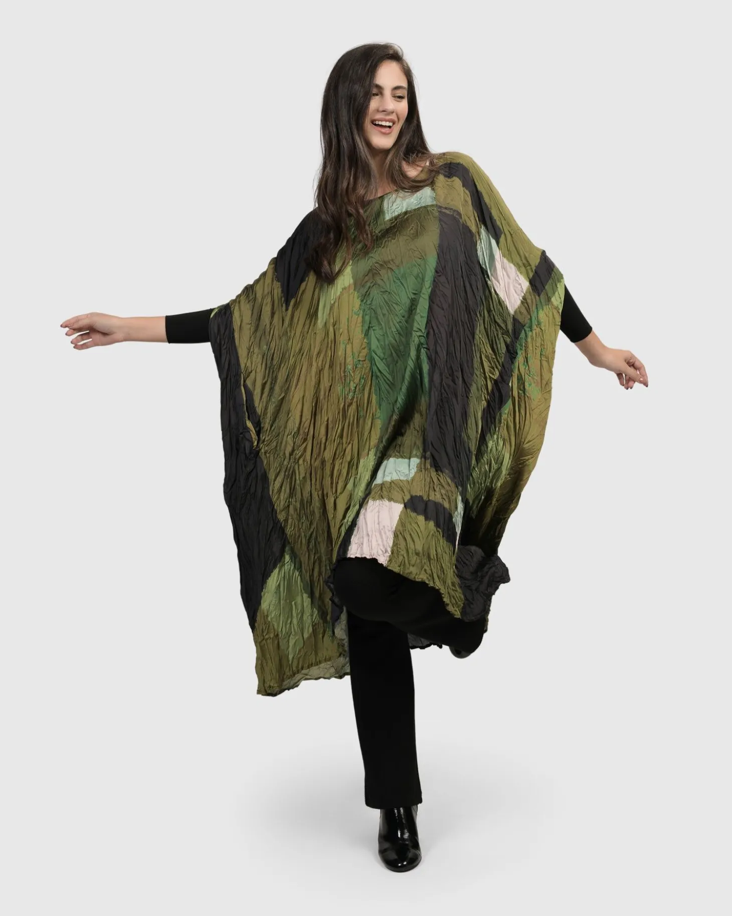 Women Alembika Al Fresco Muumuu Dress, Olive