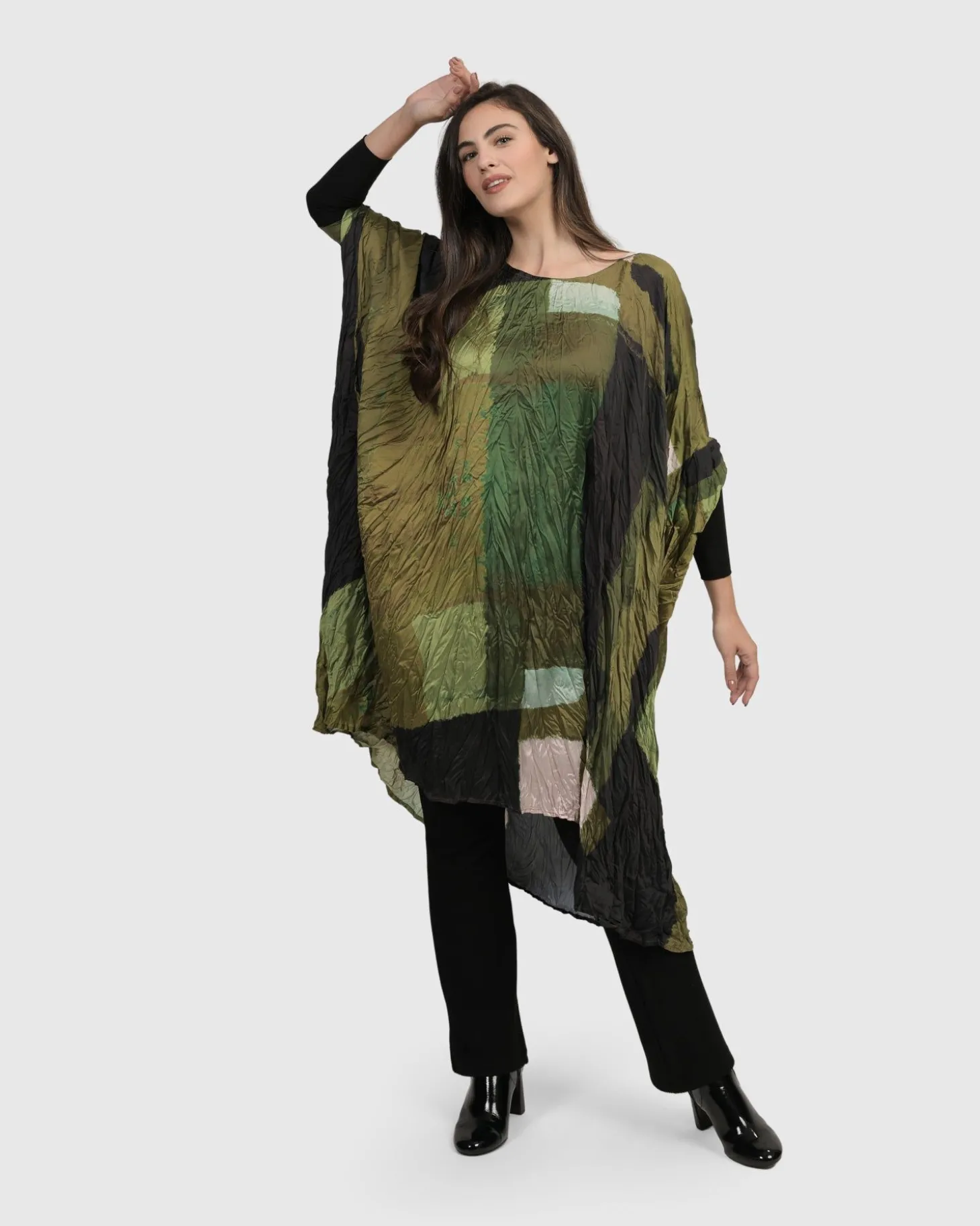 Women Alembika Al Fresco Muumuu Dress, Olive