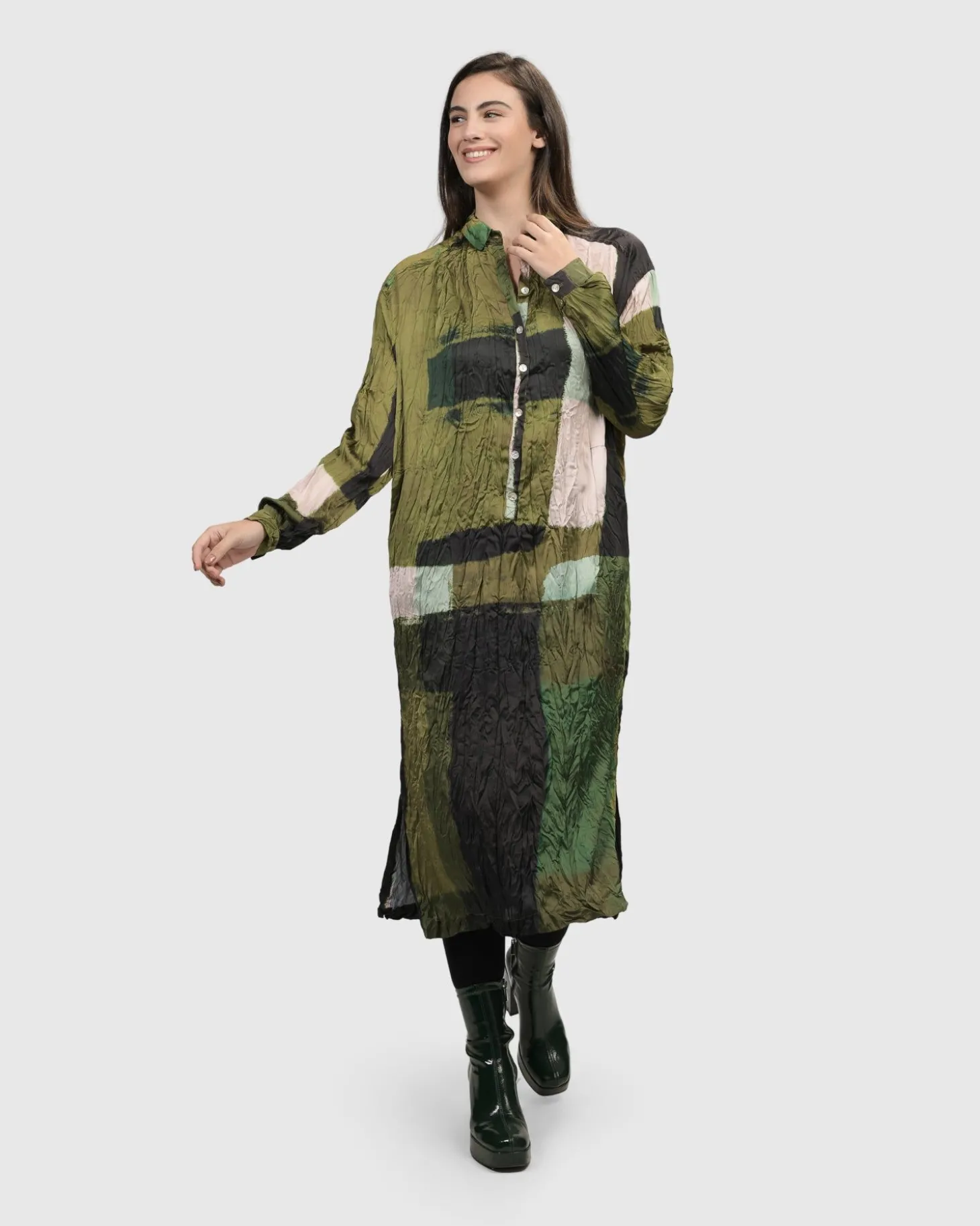 Women Alembika Al Fresco Shirt Dress, Olive