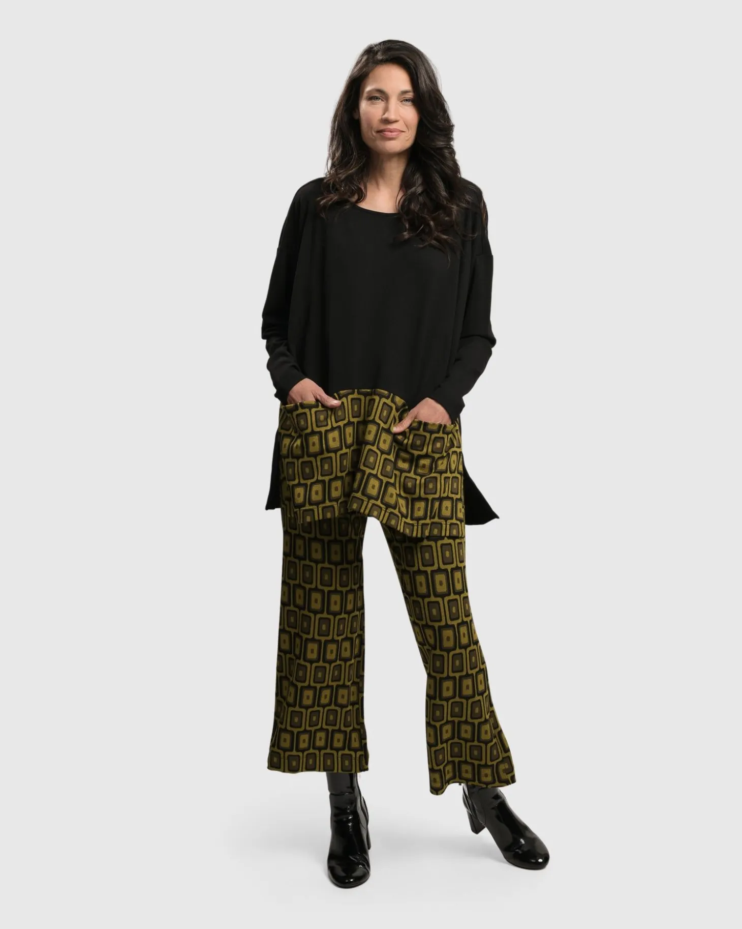 Women Alembika Alice Apron Pocket Top, Chartreuse