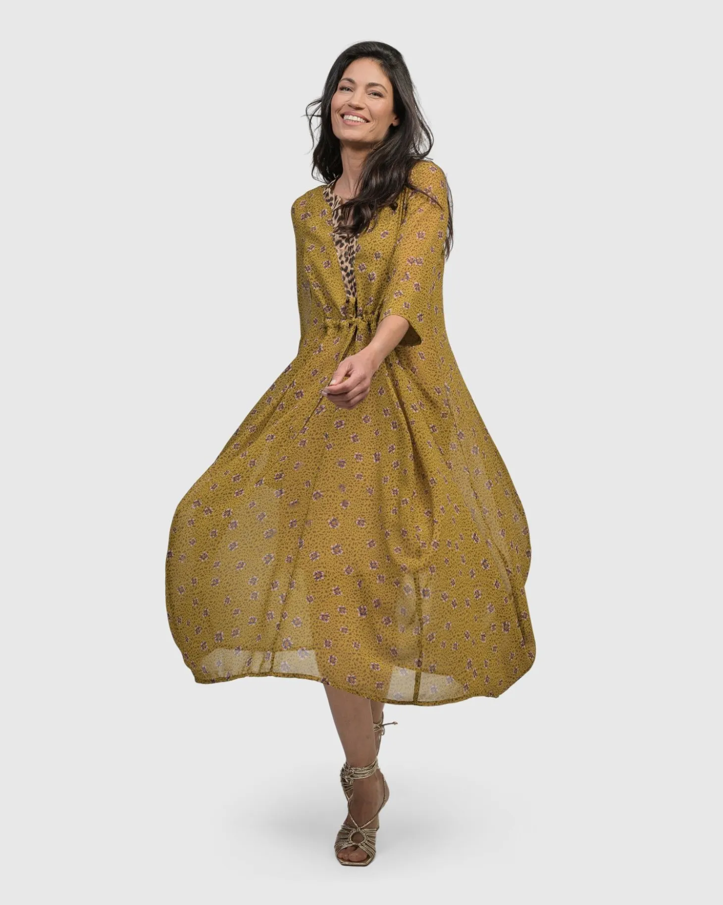 Women Alembika Amelie V-Neck Caftan, Meadow