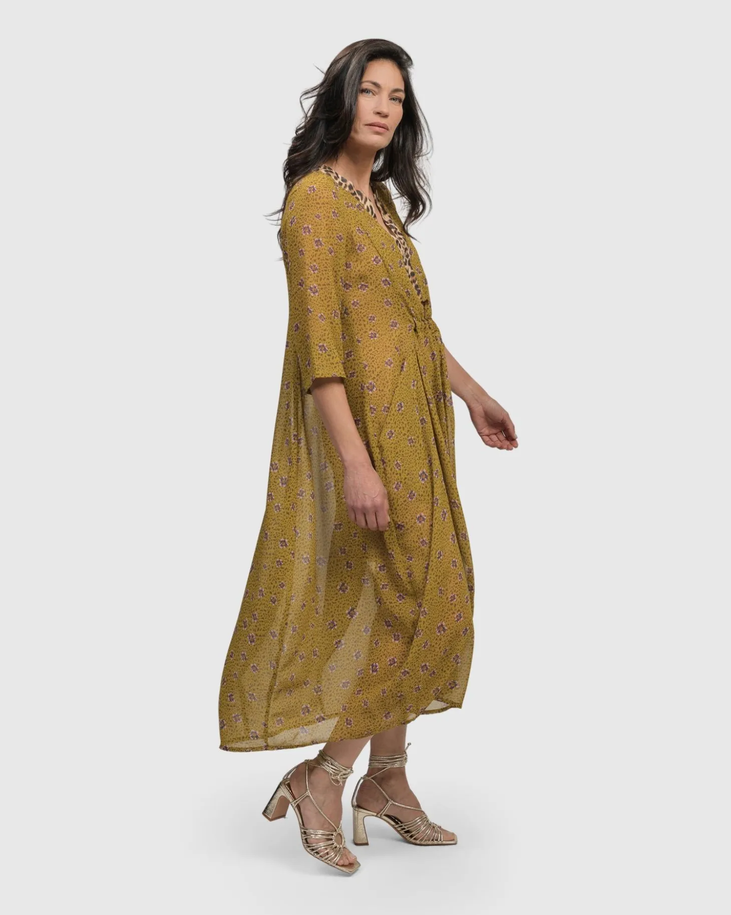Women Alembika Amelie V-Neck Caftan, Meadow