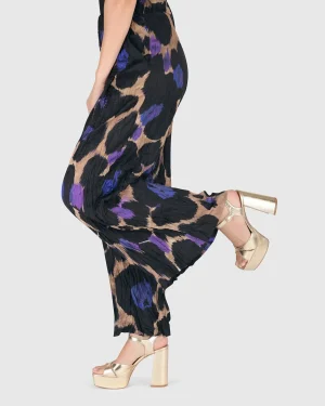 Women Alembika Amethyst Crinkle Palazzo Pants, Multi