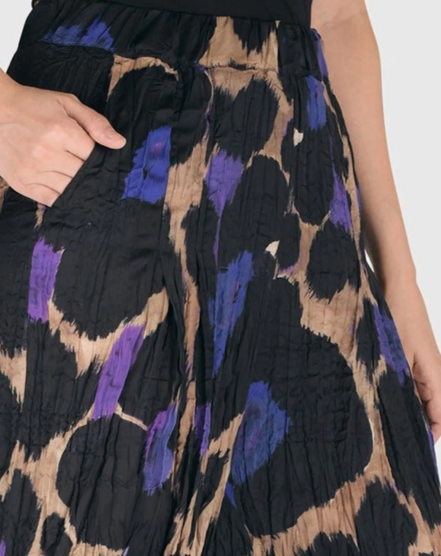 Women Alembika Amethyst Crinkle Palazzo Pants, Multi