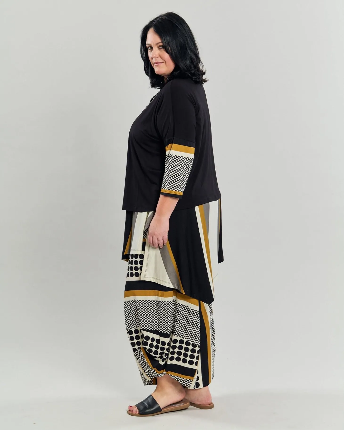 Women Alembika Ani Sleeveless Tunic Top, Stripes