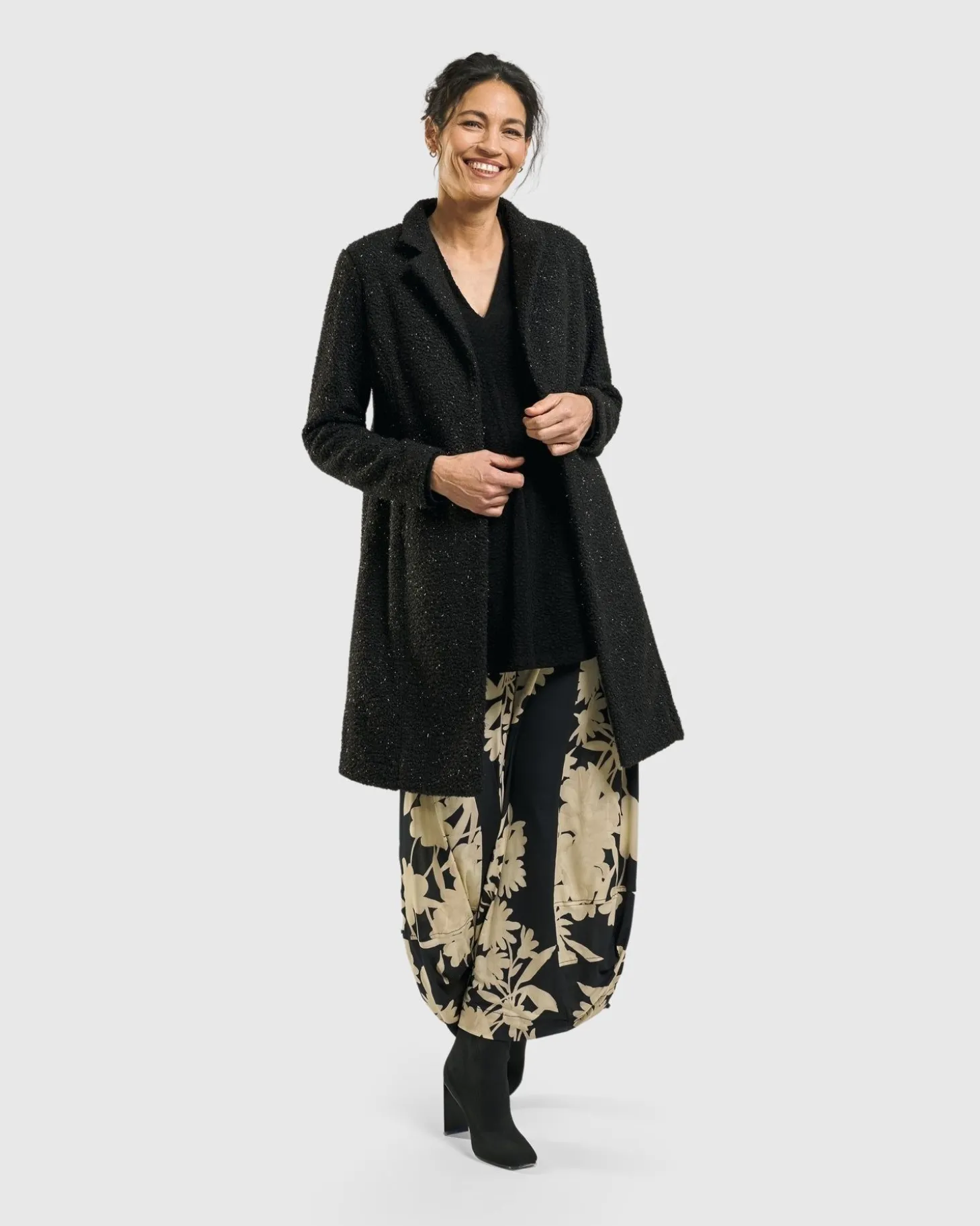 Women Alembika Aquarius Cardigan Jacket, Charcoal