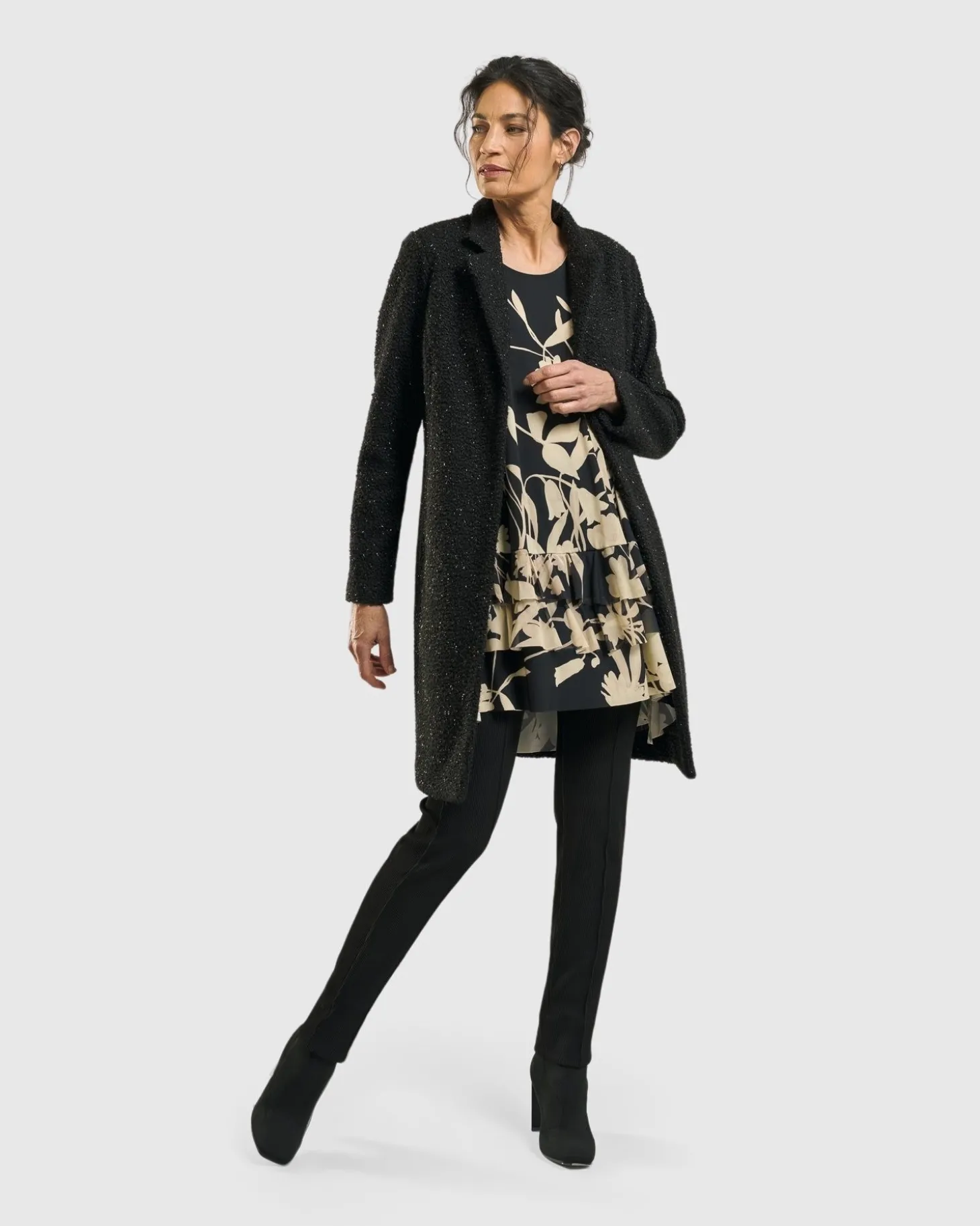 Women Alembika Aquarius Cardigan Jacket, Charcoal