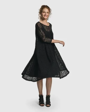 Women Alembika Artemis Trapeze Dress, Black