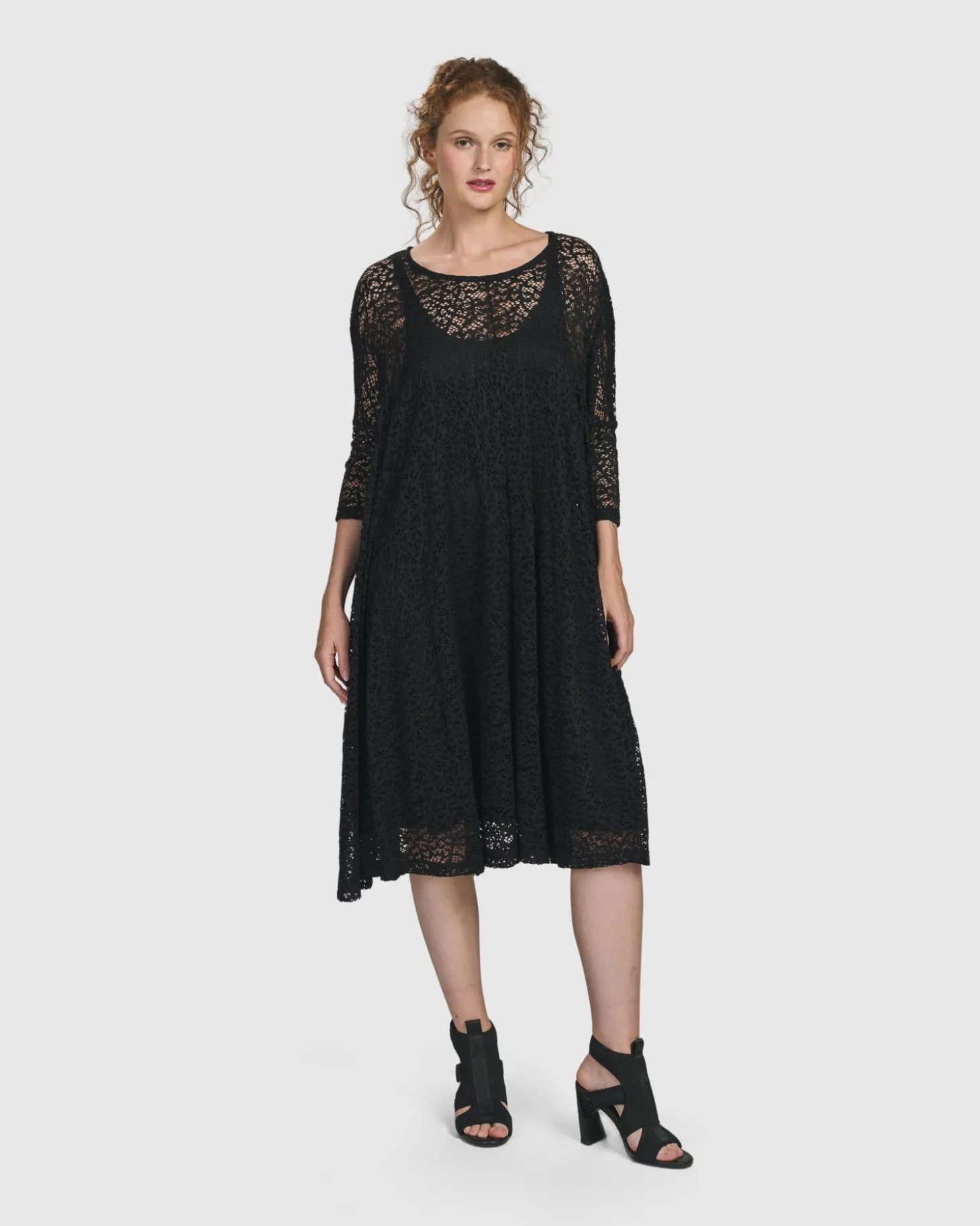 Women Alembika Artemis Trapeze Dress, Black