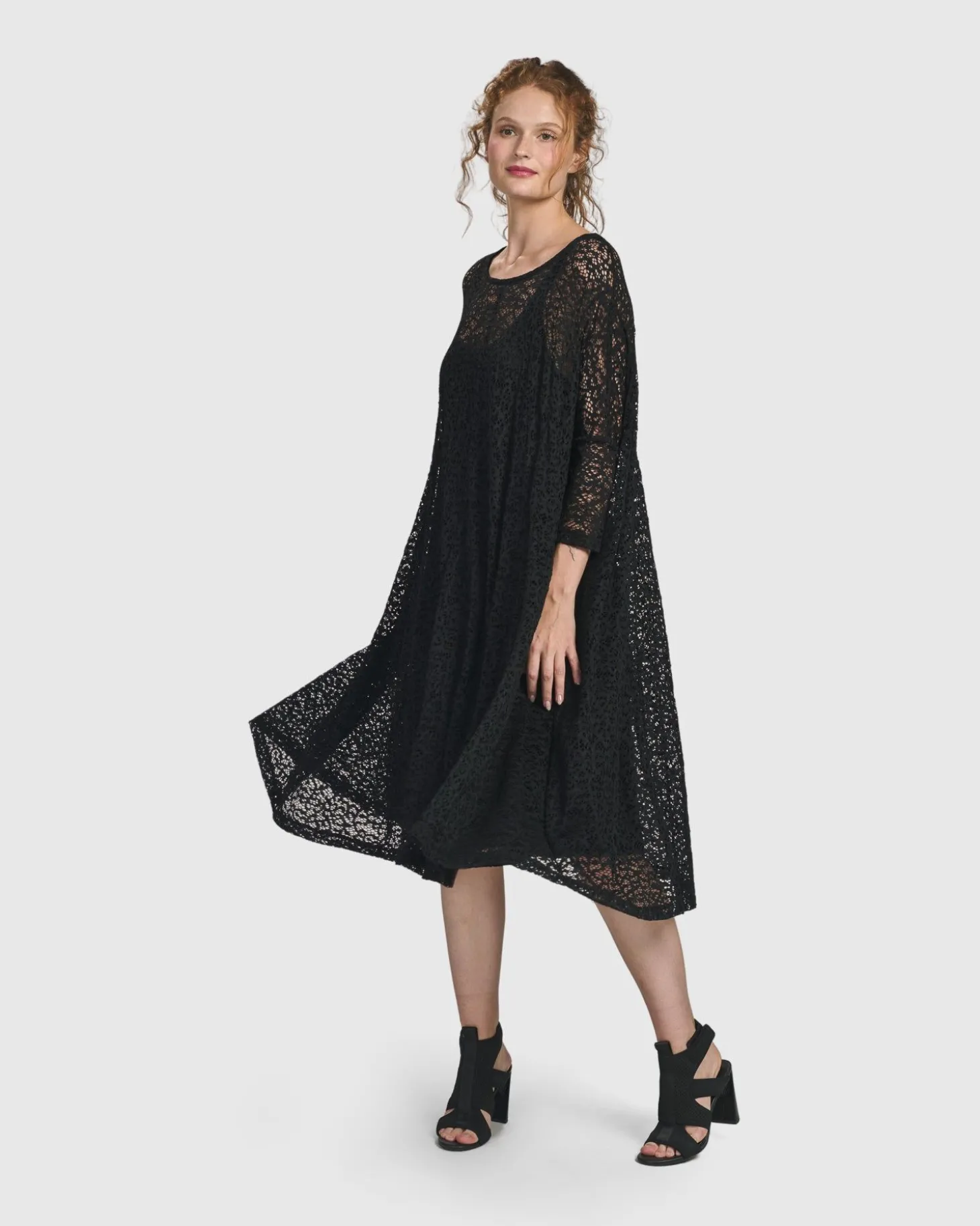 Women Alembika Artemis Trapeze Dress, Black