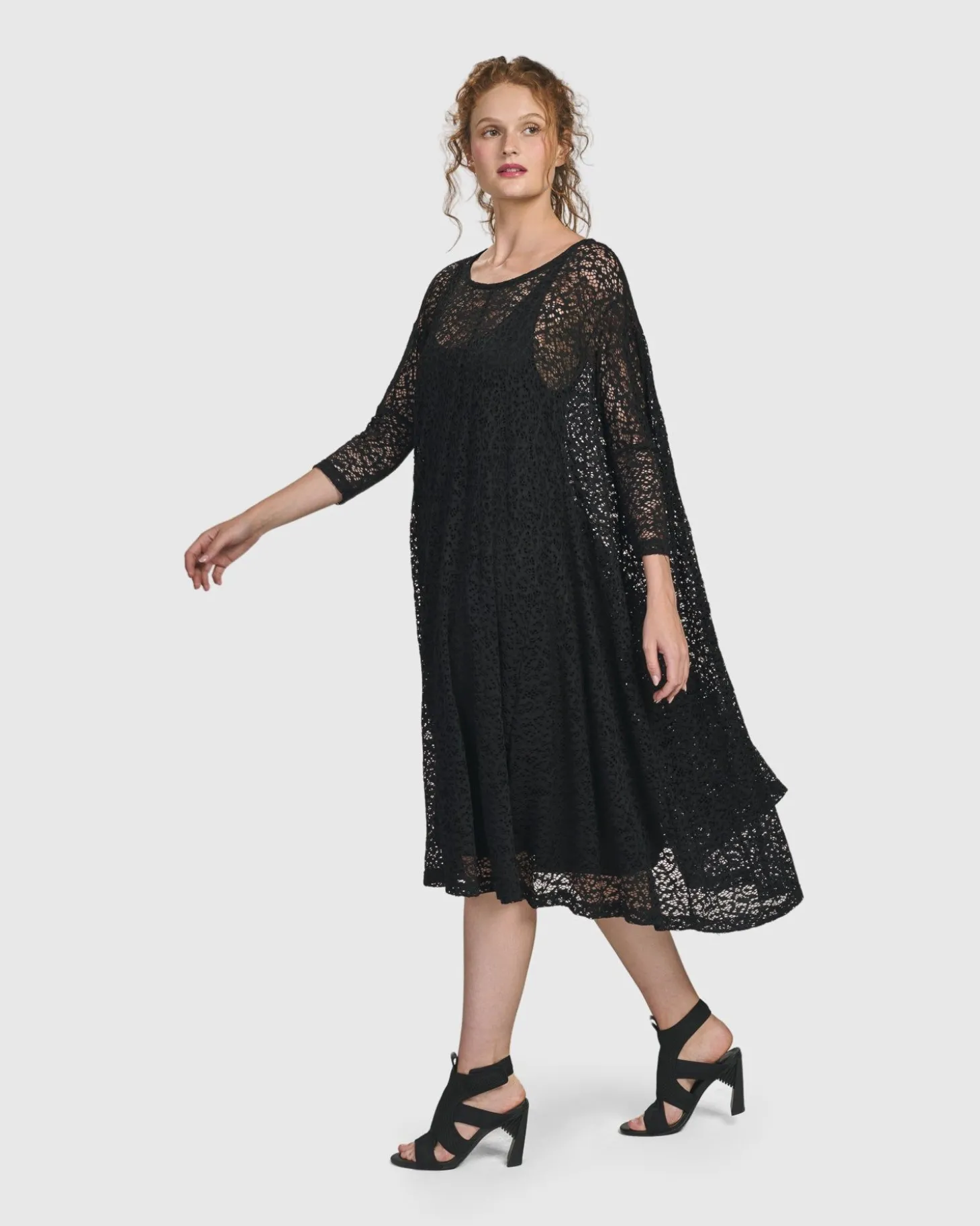 Women Alembika Artemis Trapeze Dress, Black