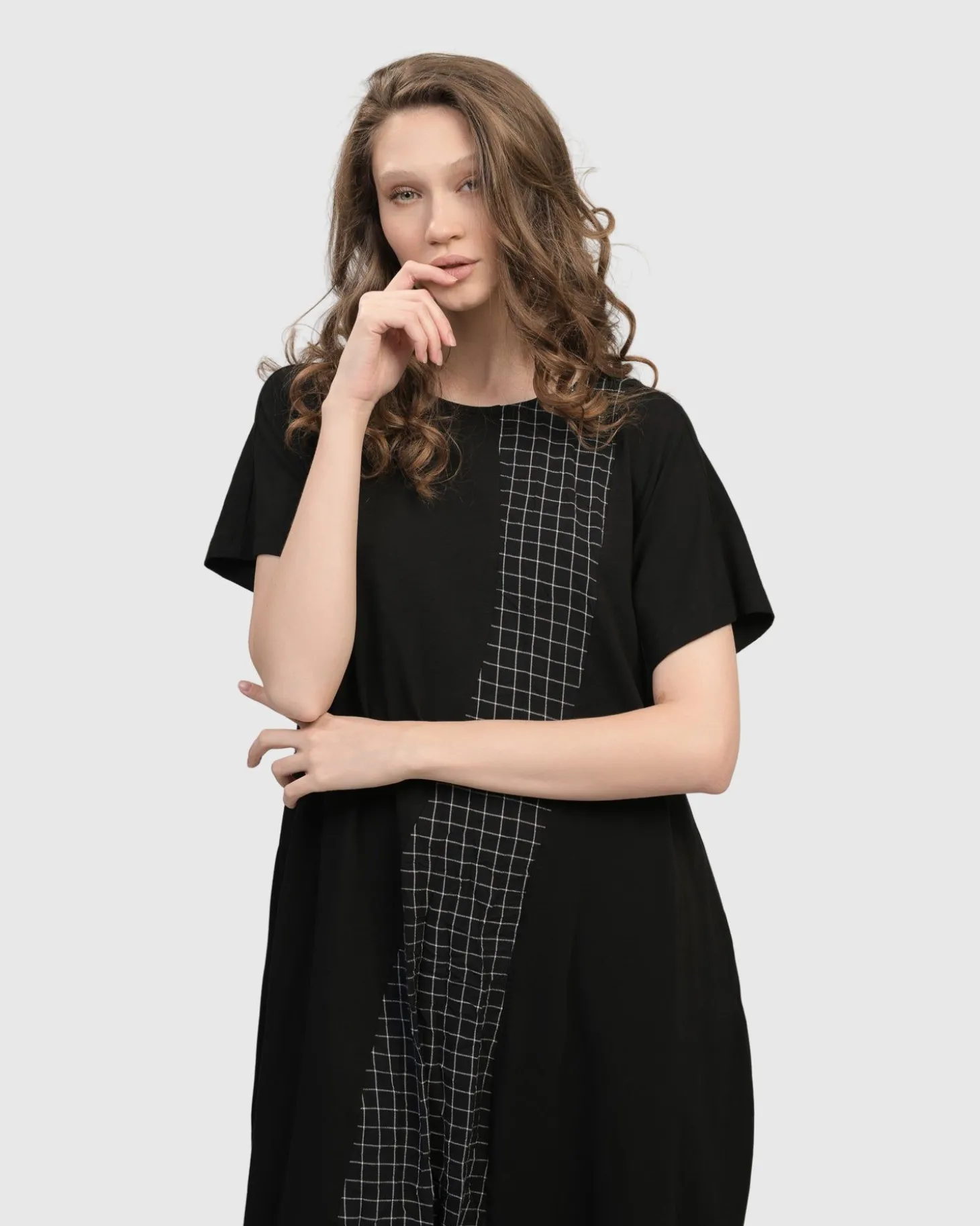 Women Alembika Athena Relaxed Cocoon Dress, Net