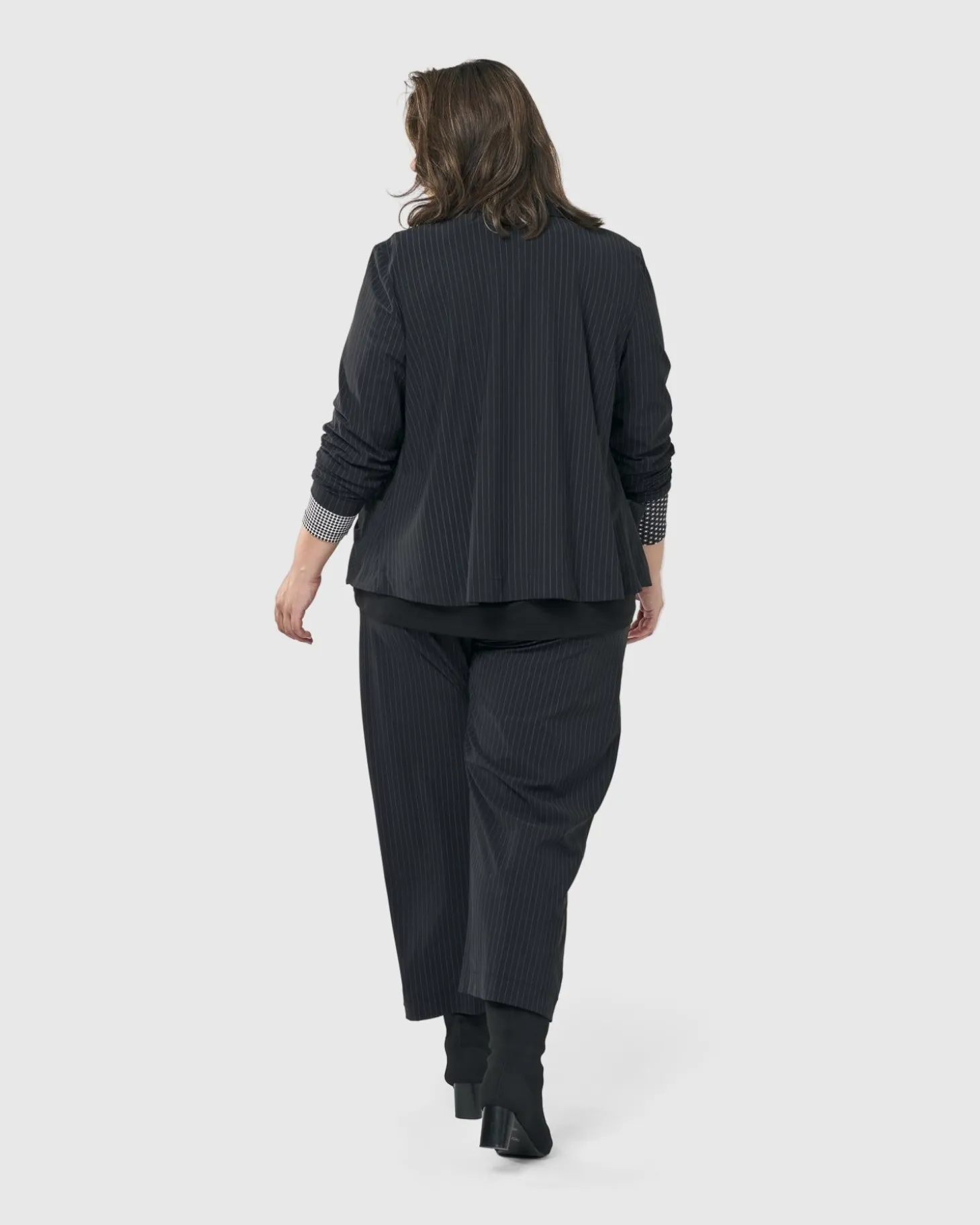 Women Alembika Audrey Shirt Jacket, Pinstripes