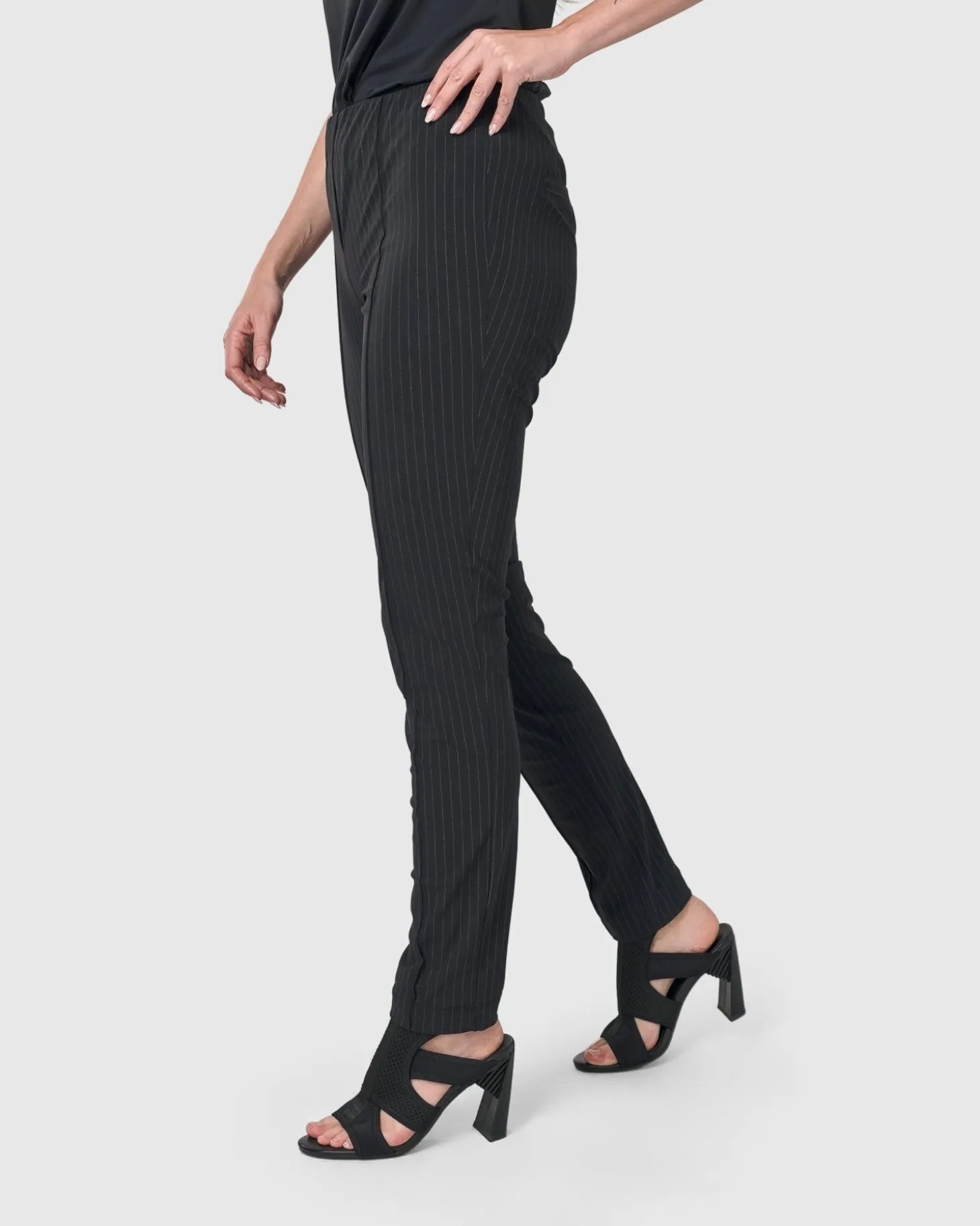 Women Alembika Audrey Slim Pants, Pinstripes