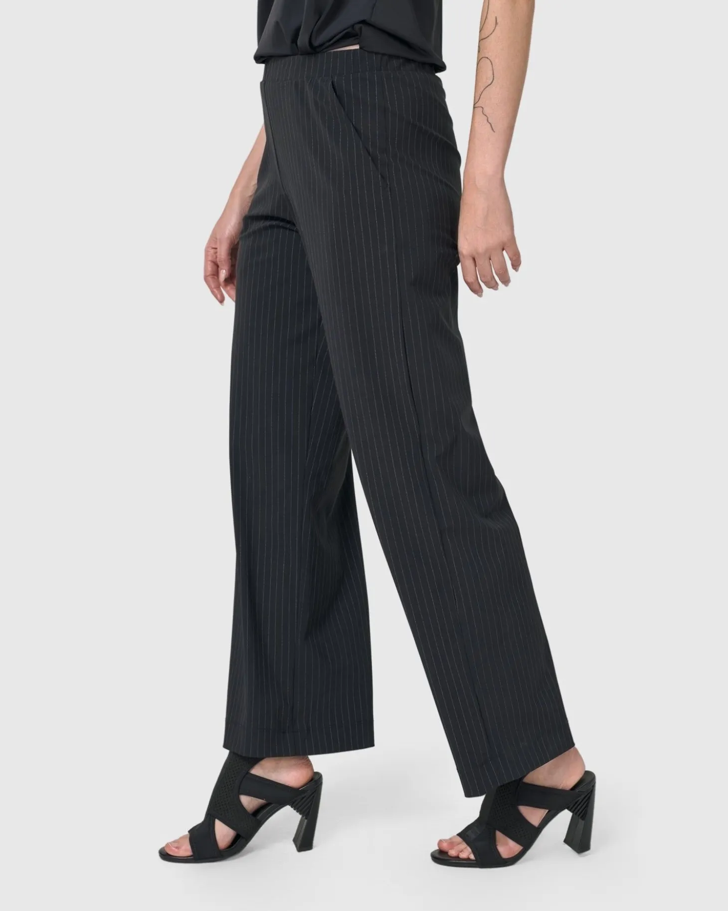 Women Alembika Audrey Straight Leg Pants, Pinstripes