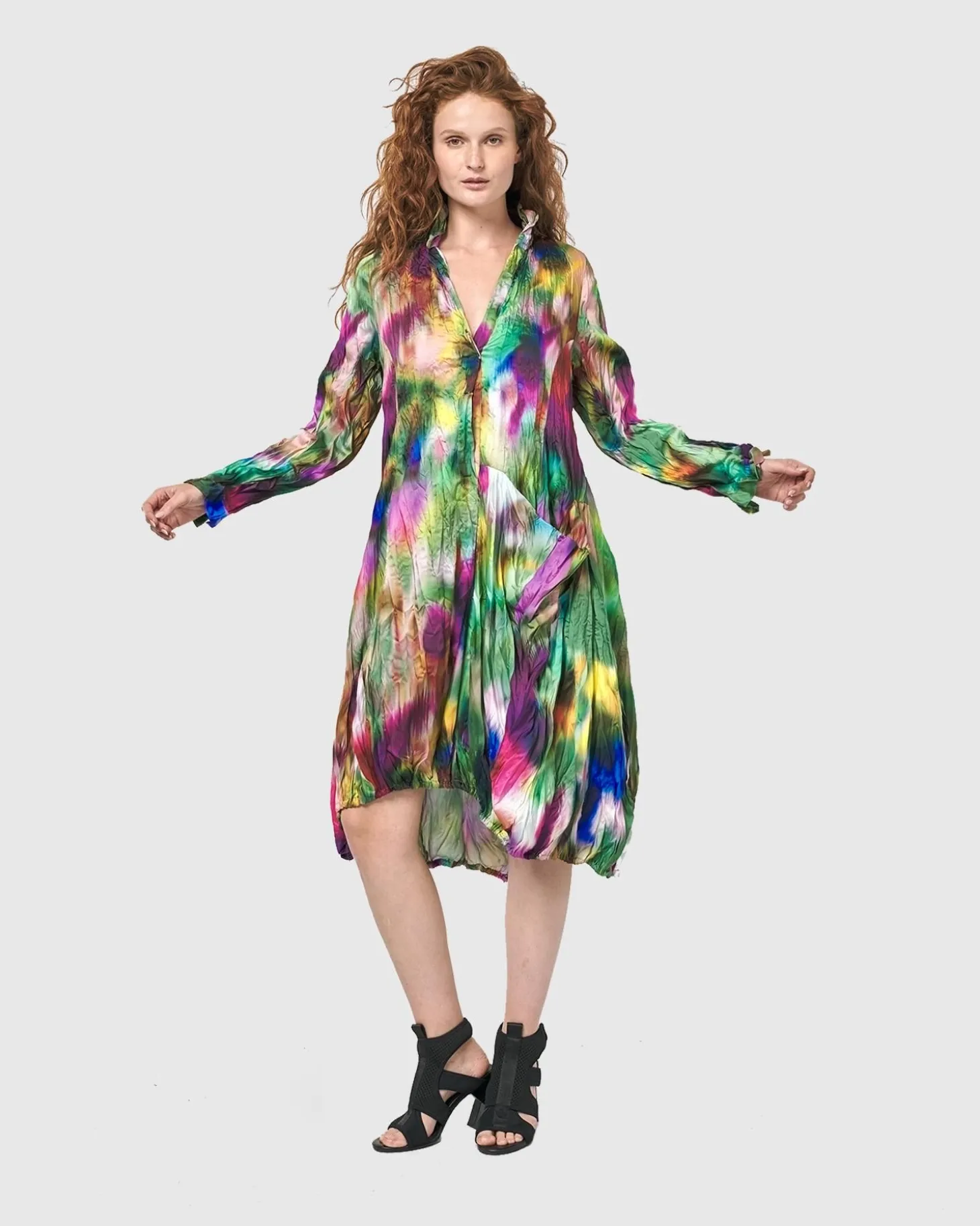 Women Alembika Aurora Wonderful Pocket Dress, Watercolor