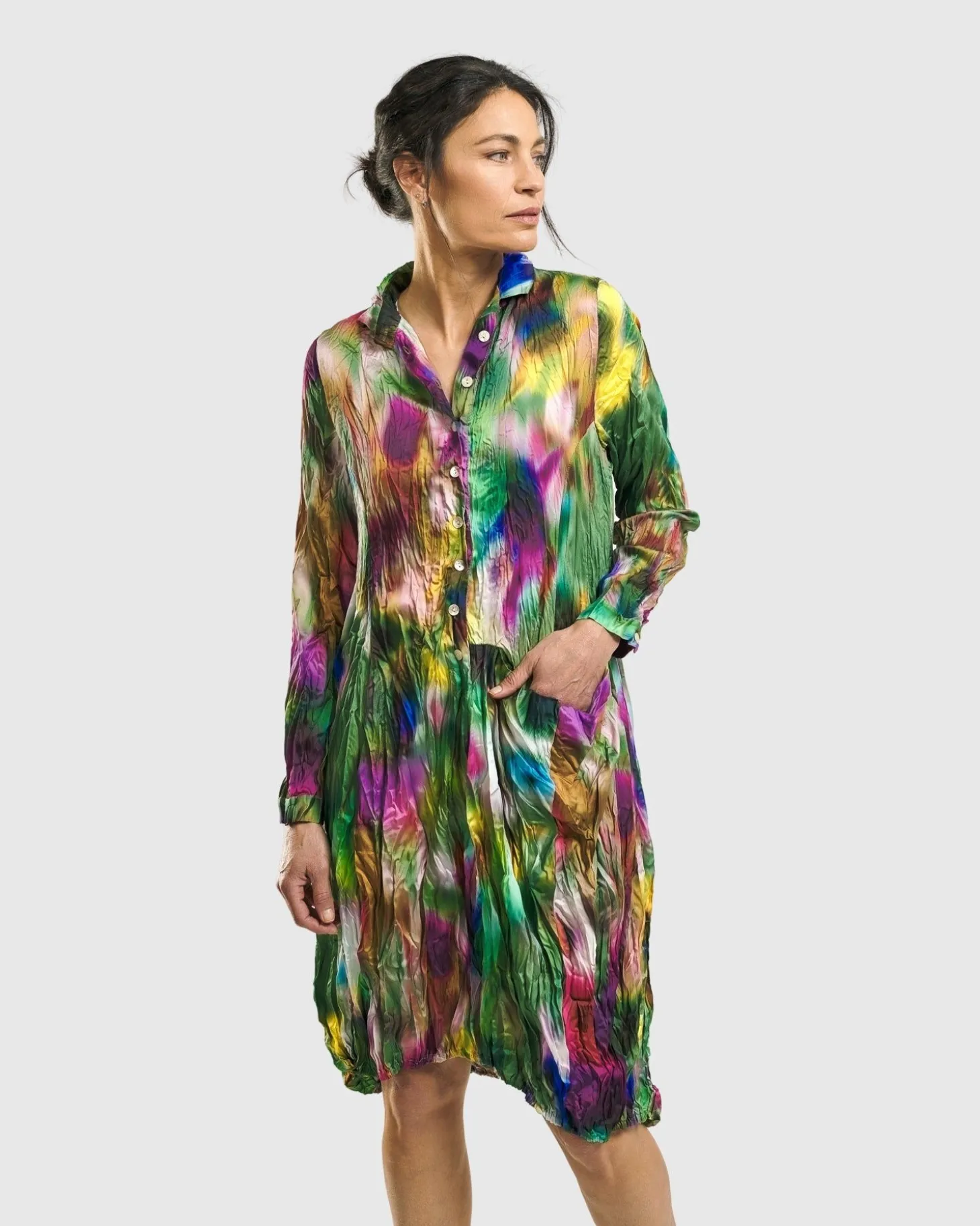 Women Alembika Aurora Wonderful Pocket Dress, Watercolor