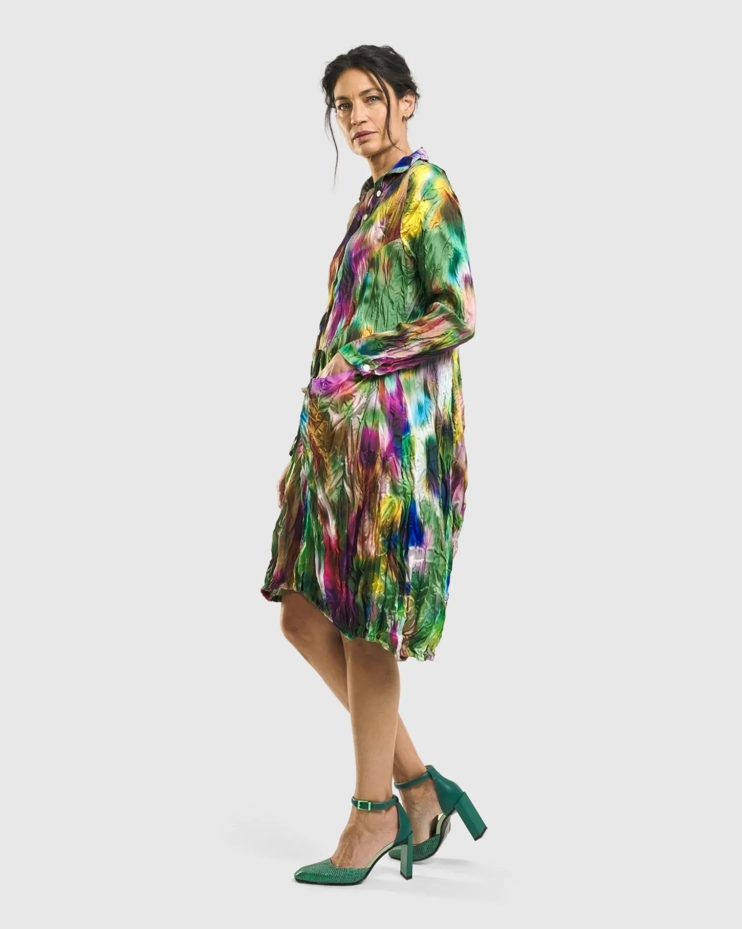 Women Alembika Aurora Wonderful Pocket Dress, Watercolor