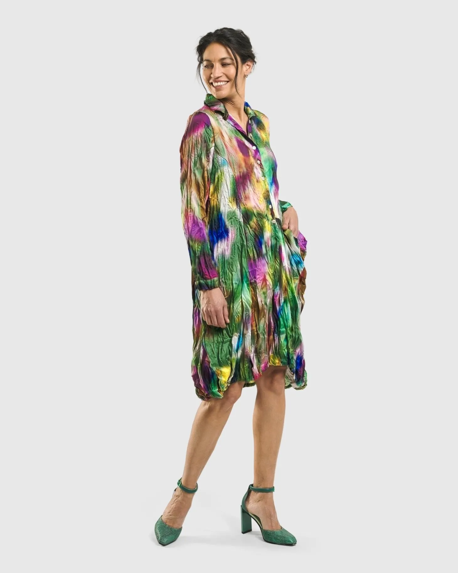 Women Alembika Aurora Wonderful Pocket Dress, Watercolor