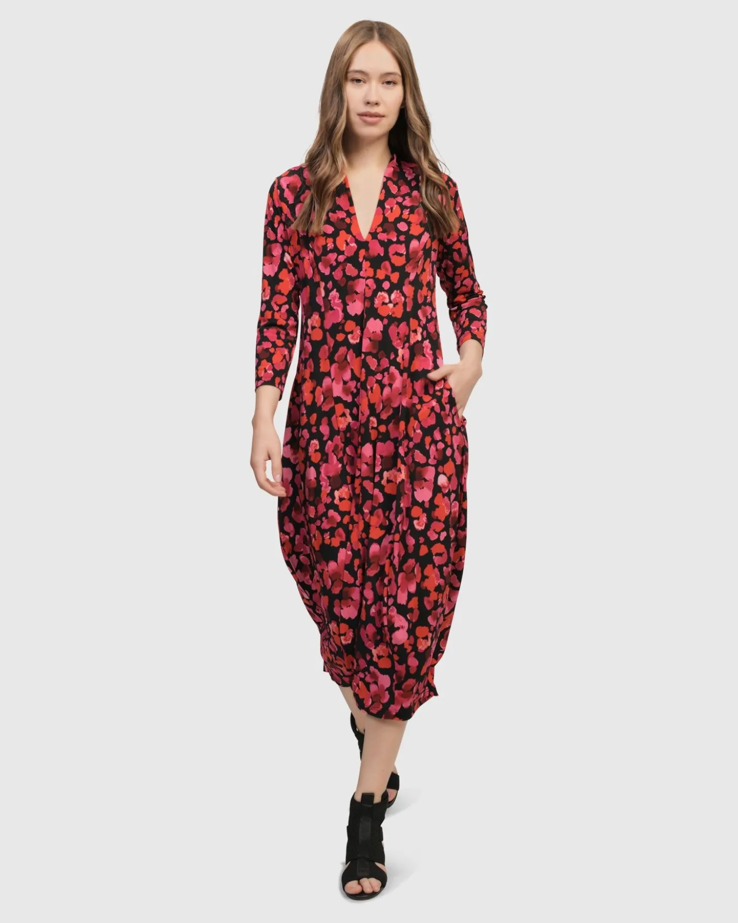Women Alembika Begonia Cocoon Dress, Petals