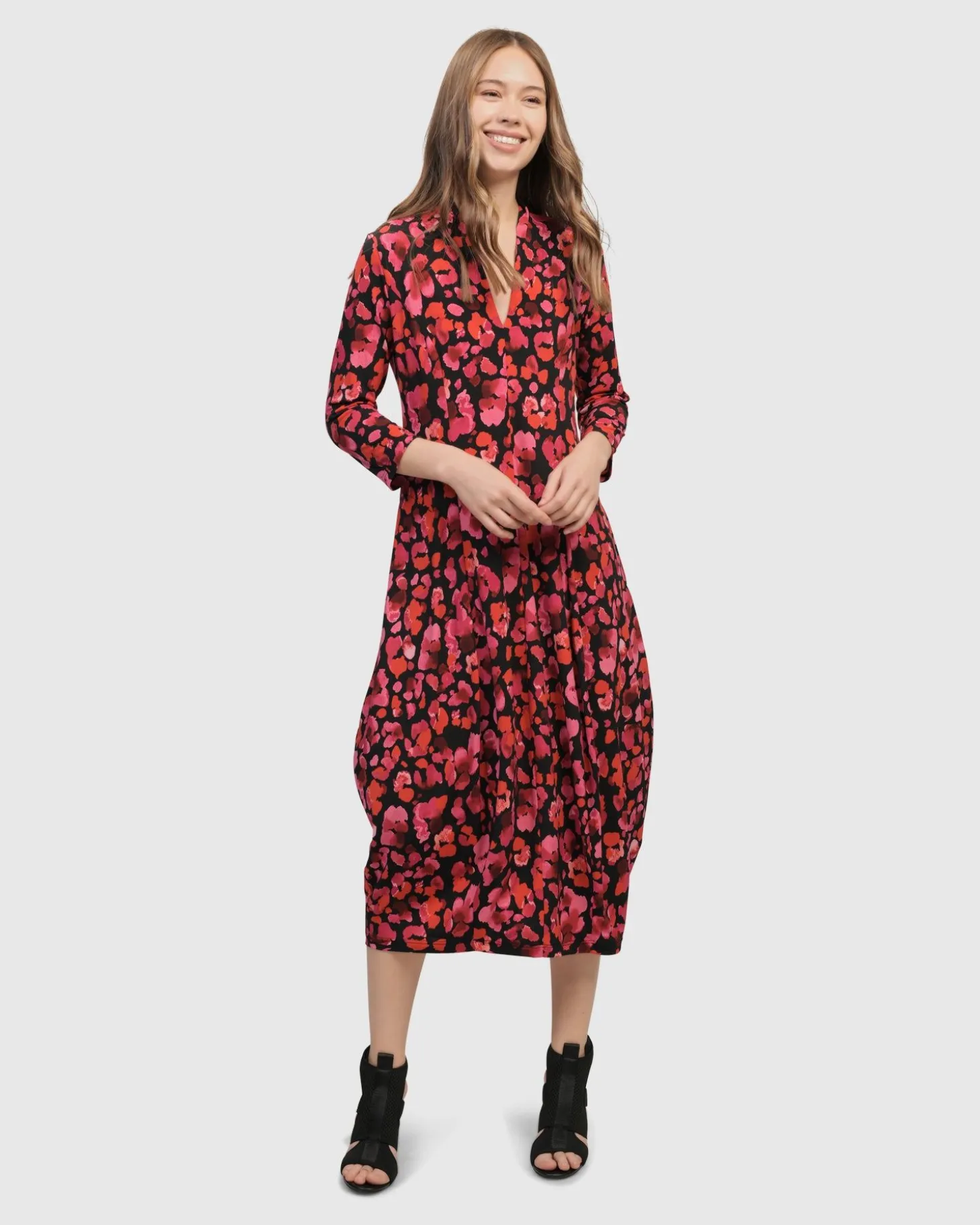 Women Alembika Begonia Cocoon Dress, Petals