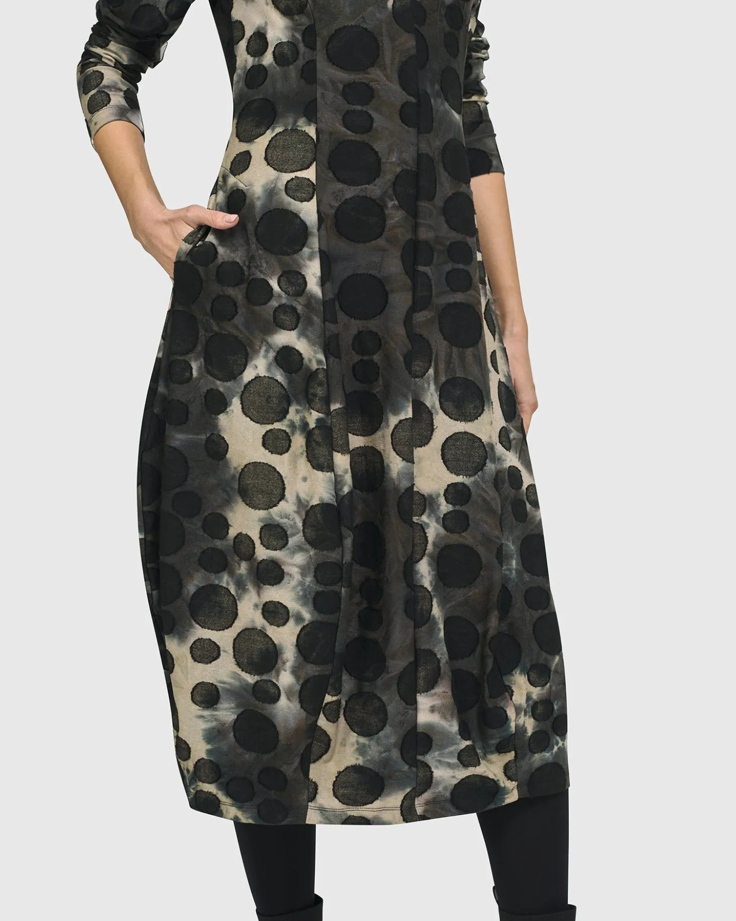 Women Alembika Bermuda Cocoon Dress, Coffee