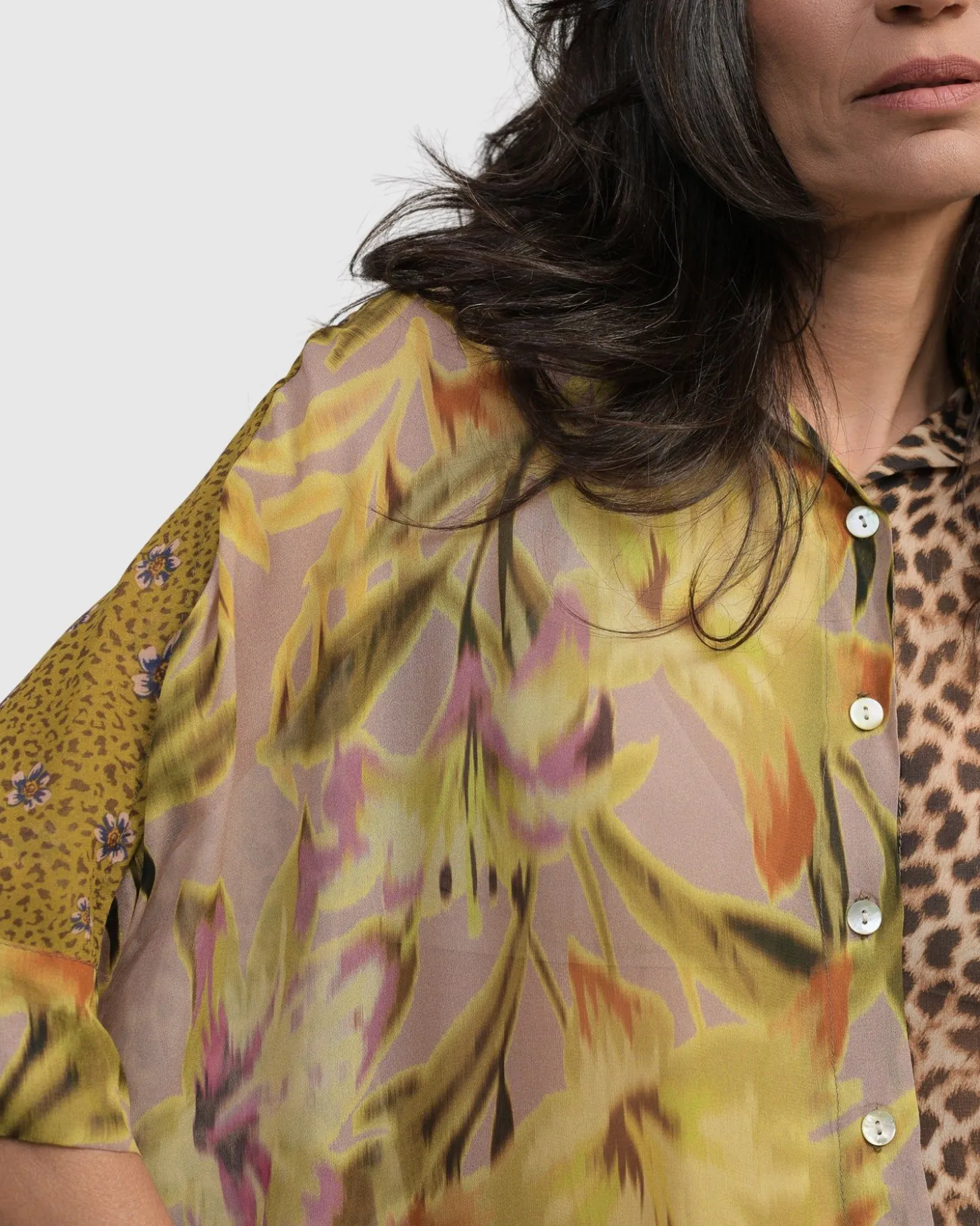 Women Alembika Bon Voyage Button Down Shirt, Mix
