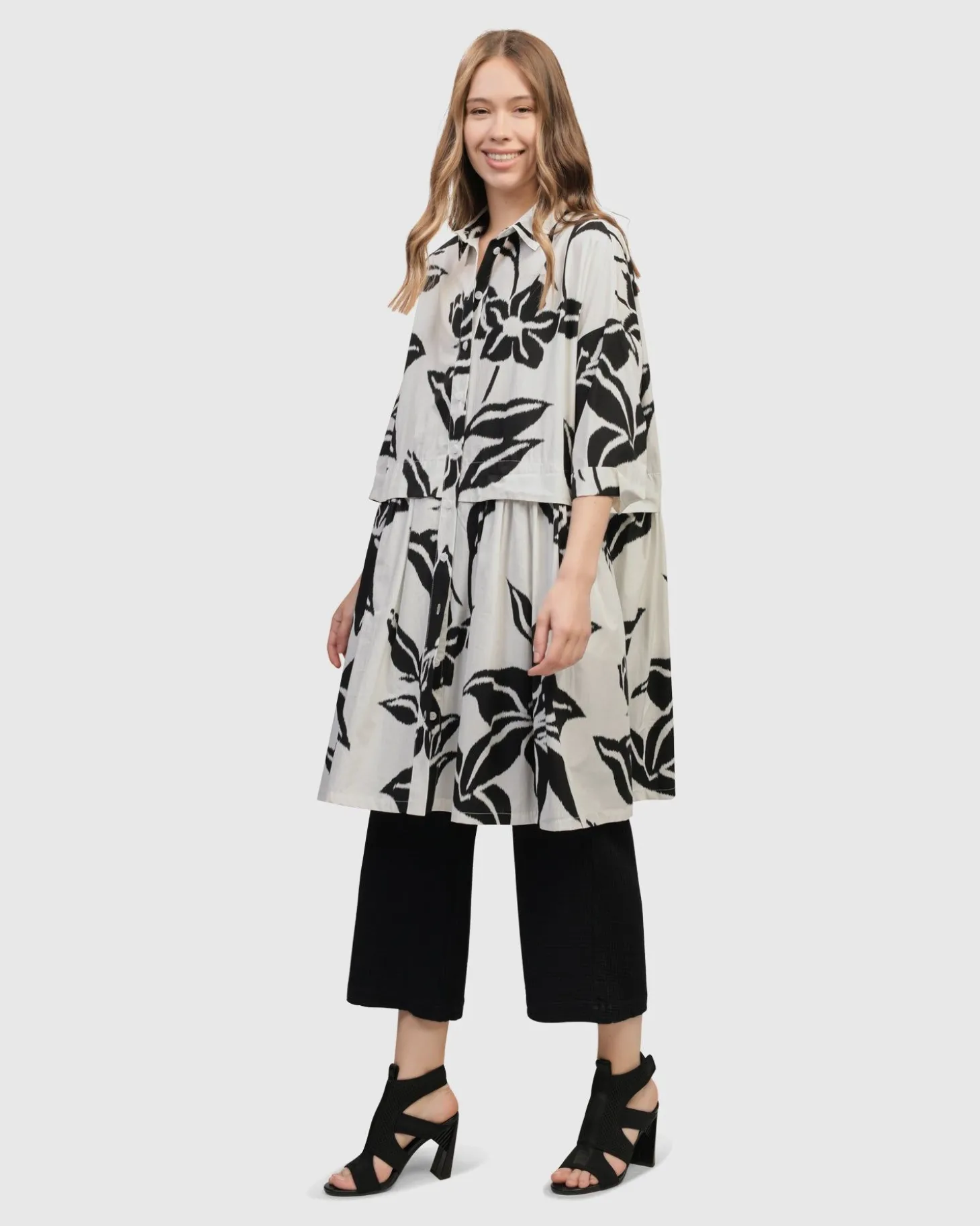 Women Alembika Botanica Oversized Babydoll Top, Lilly