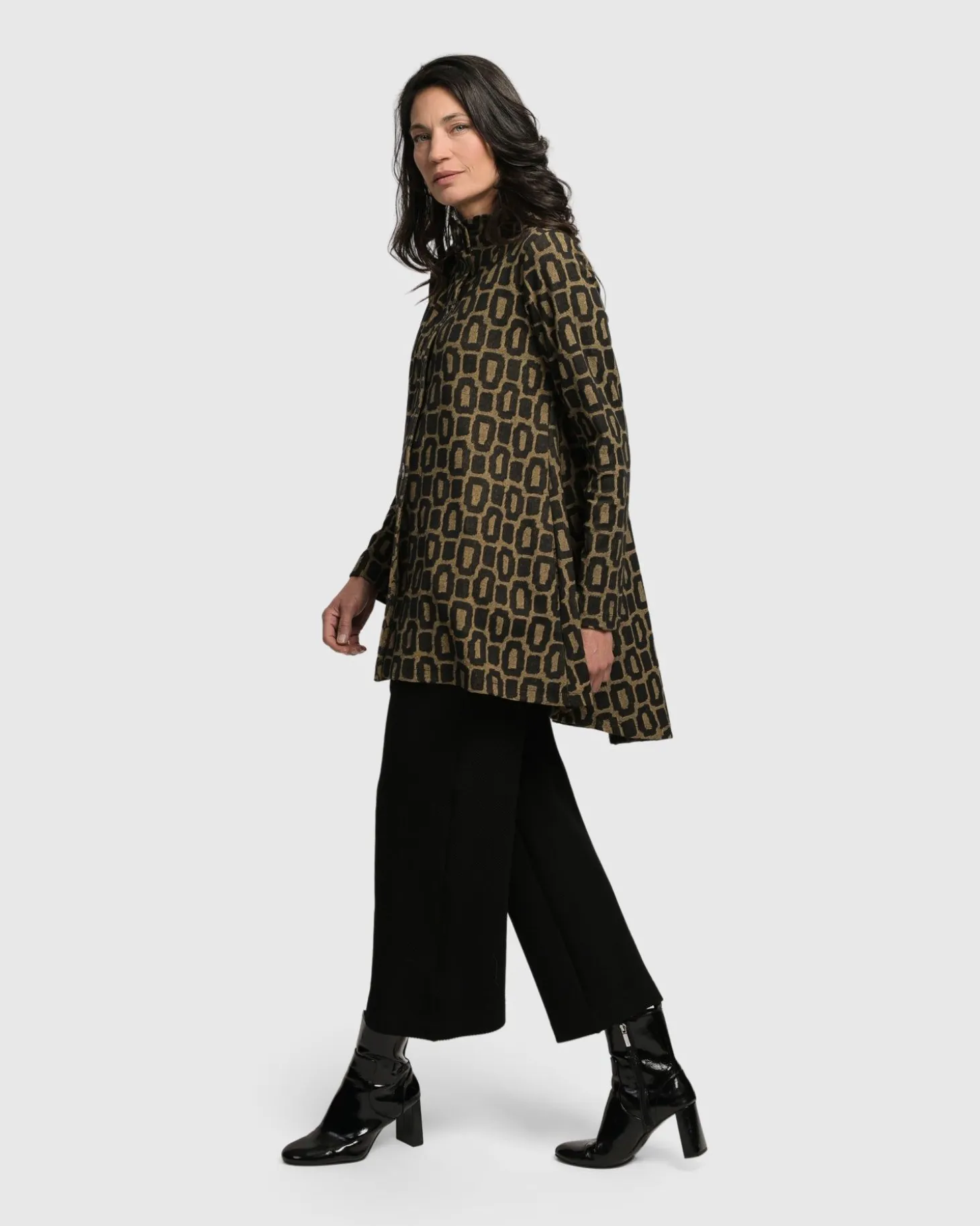 Women Alembika Boutique Swing Jacket, Ochre