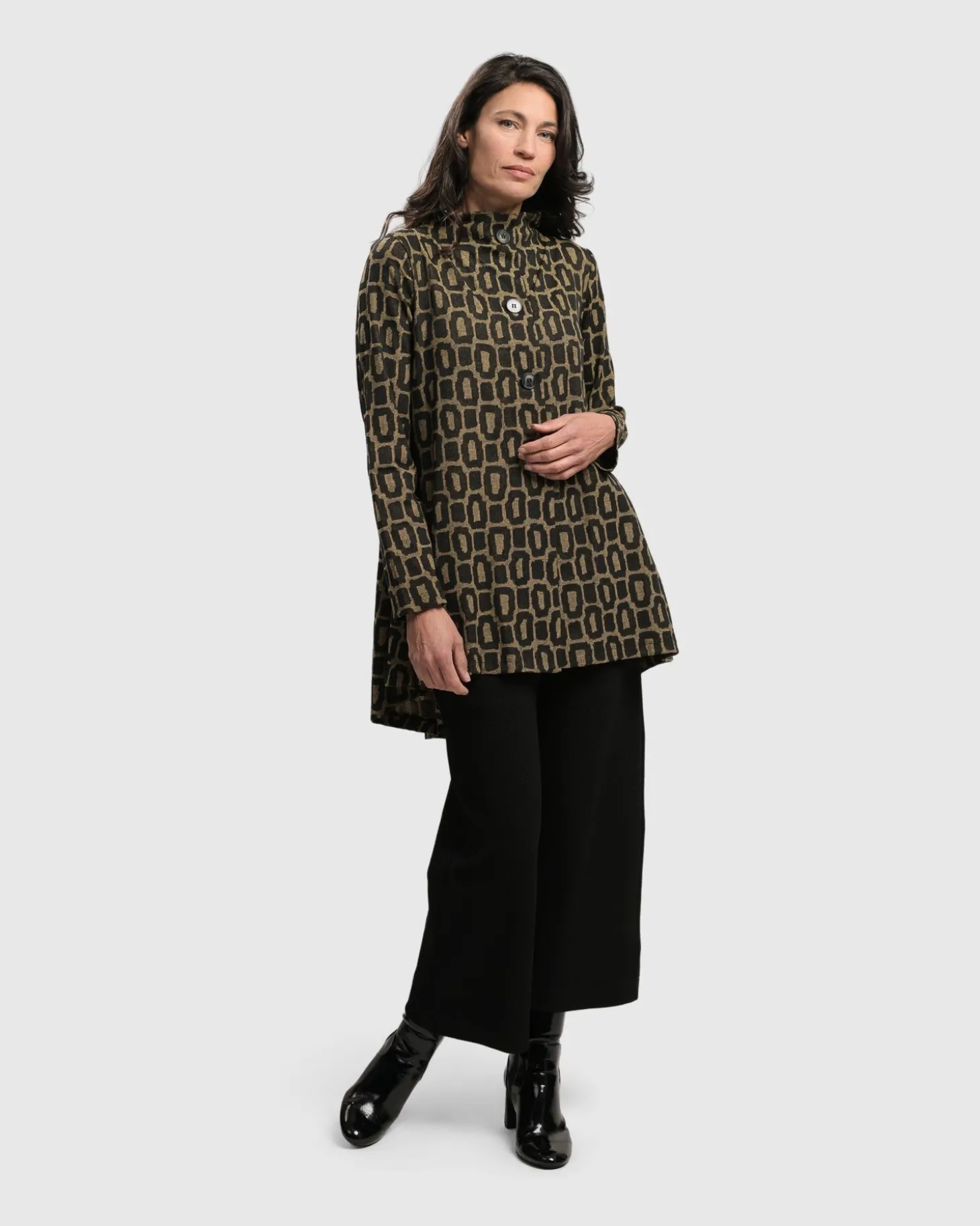 Women Alembika Boutique Swing Jacket, Ochre