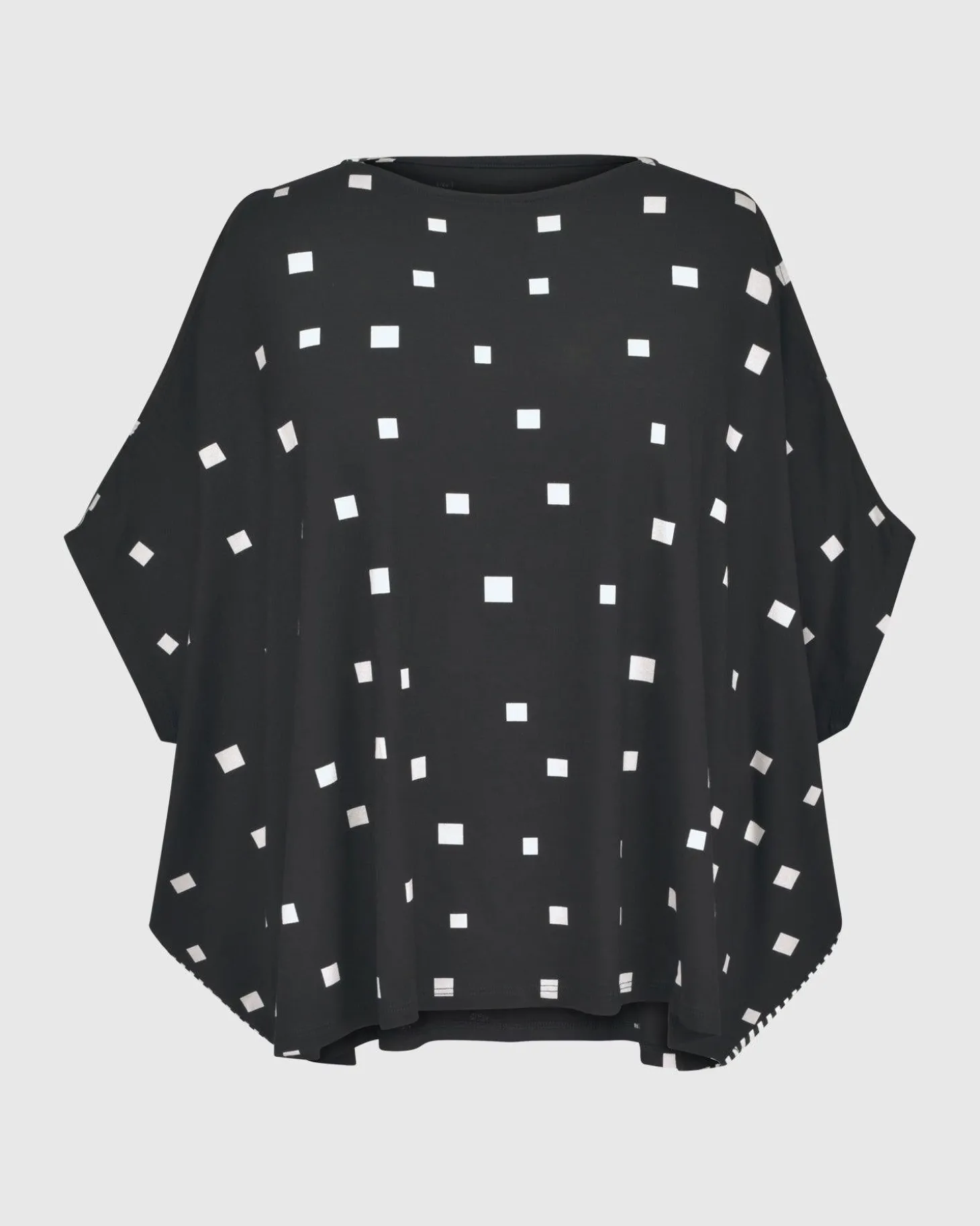 Women Alembika Boxy Dolman Cutout Top, Squares
