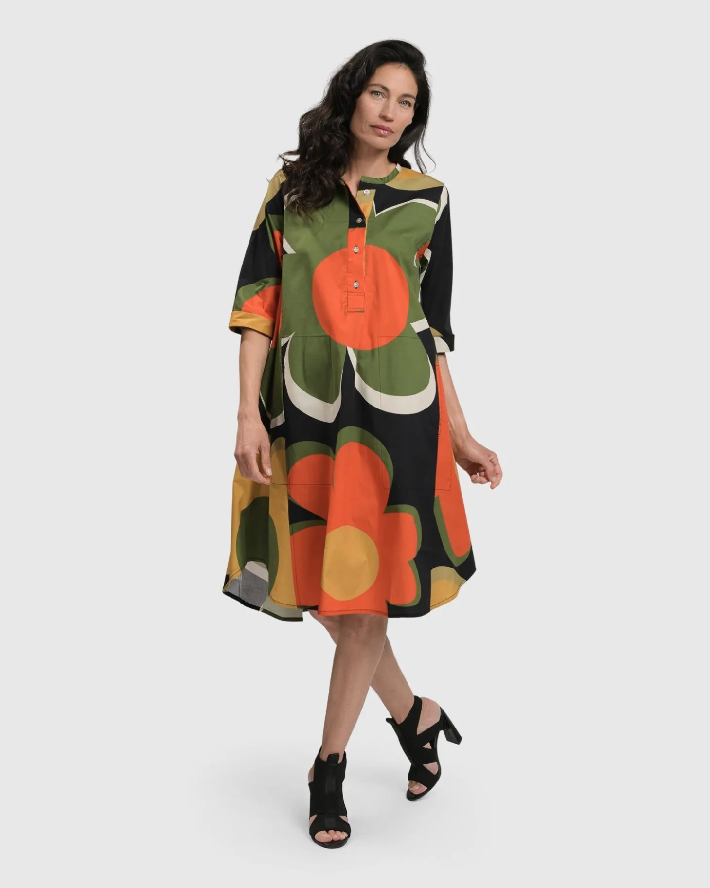 Women Alembika Brenda Oversized Shirt Dress, Floral