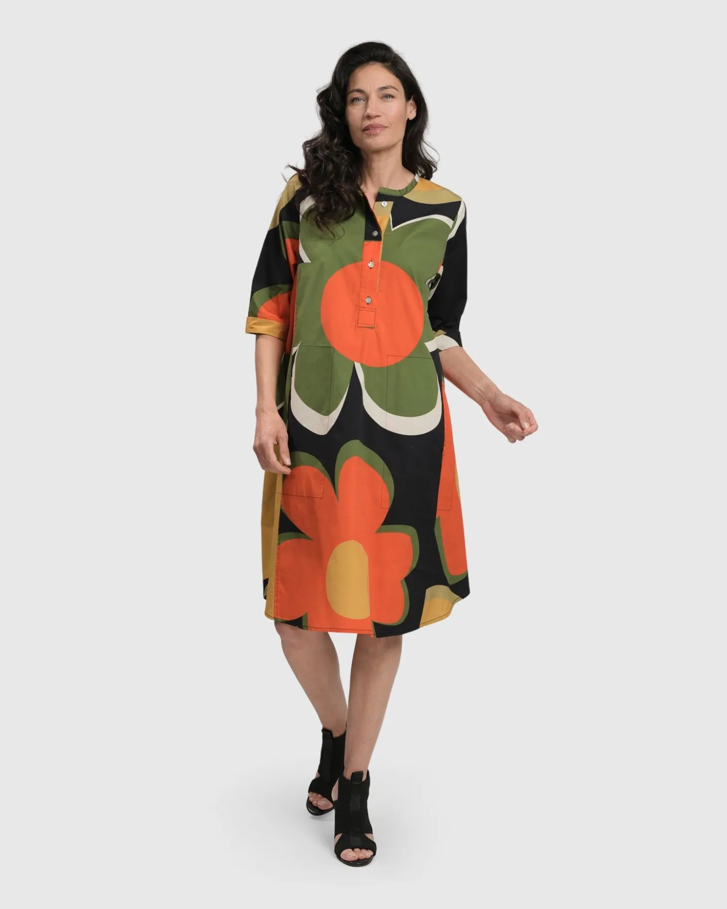 Women Alembika Brenda Oversized Shirt Dress, Floral