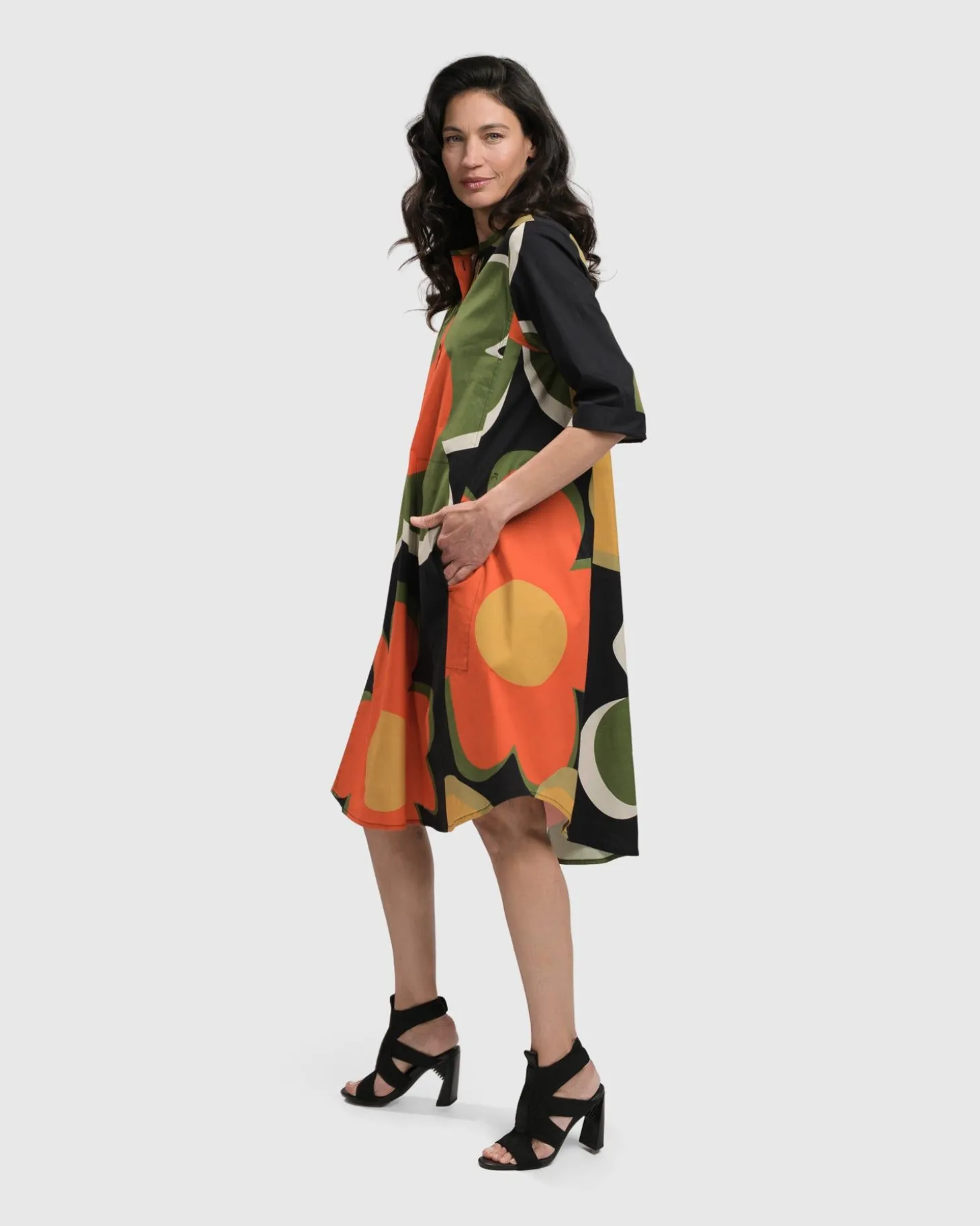Women Alembika Brenda Oversized Shirt Dress, Floral