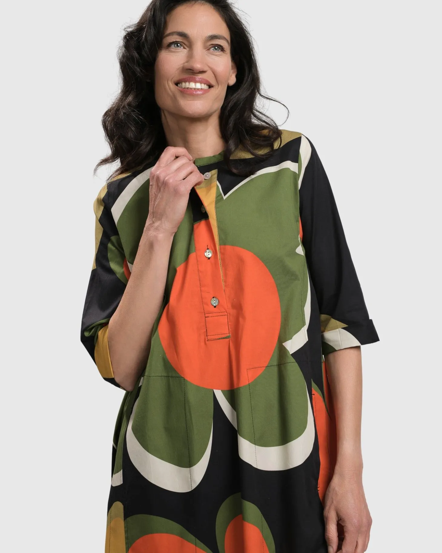 Women Alembika Brenda Oversized Shirt Dress, Floral