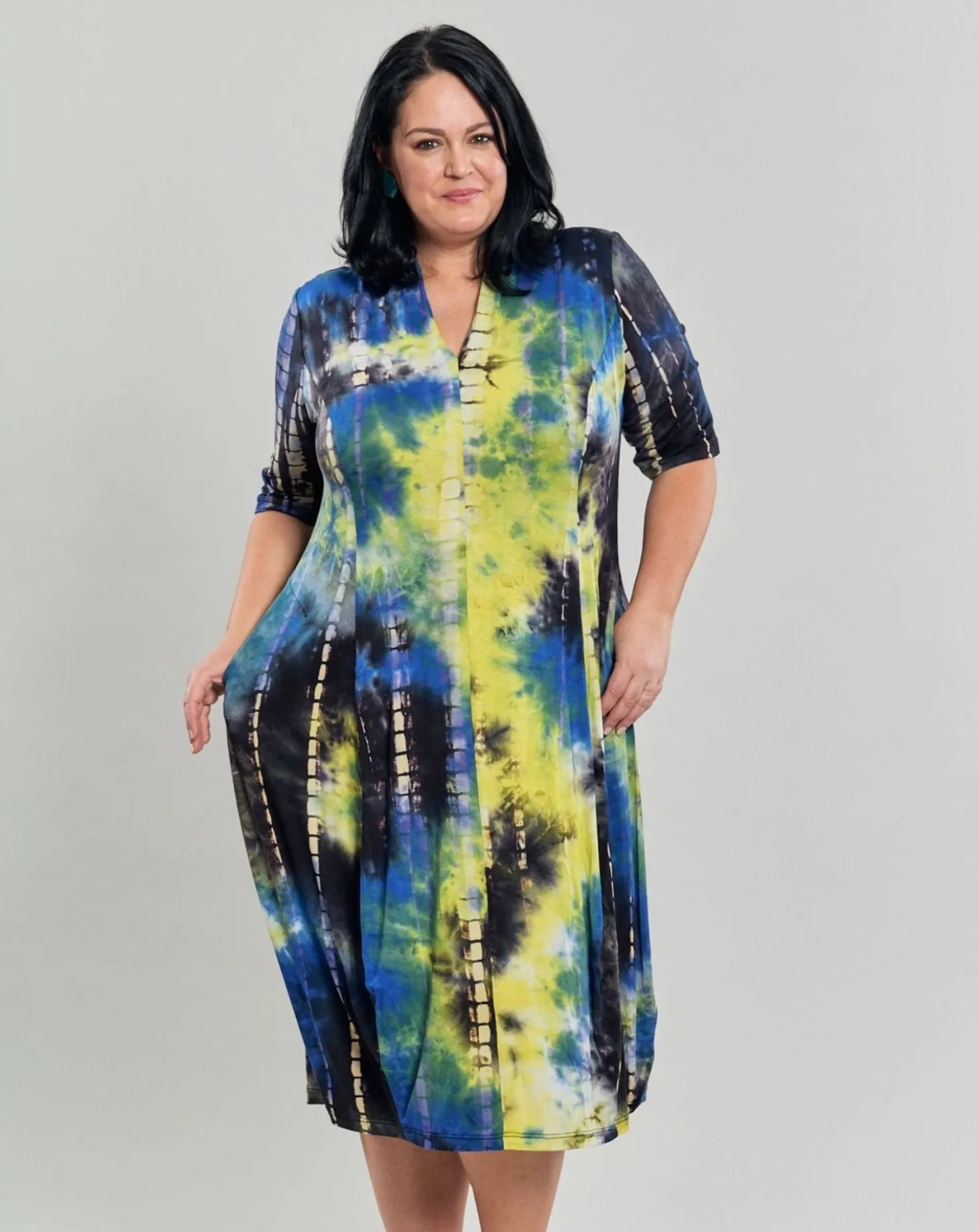 Women Alembika Carla Cocoon Midi Dress, Tie Dye