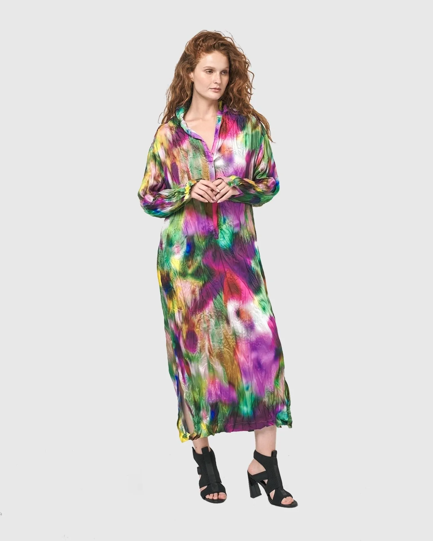 Women Alembika Celestia Crinkle Dress, Watercolor