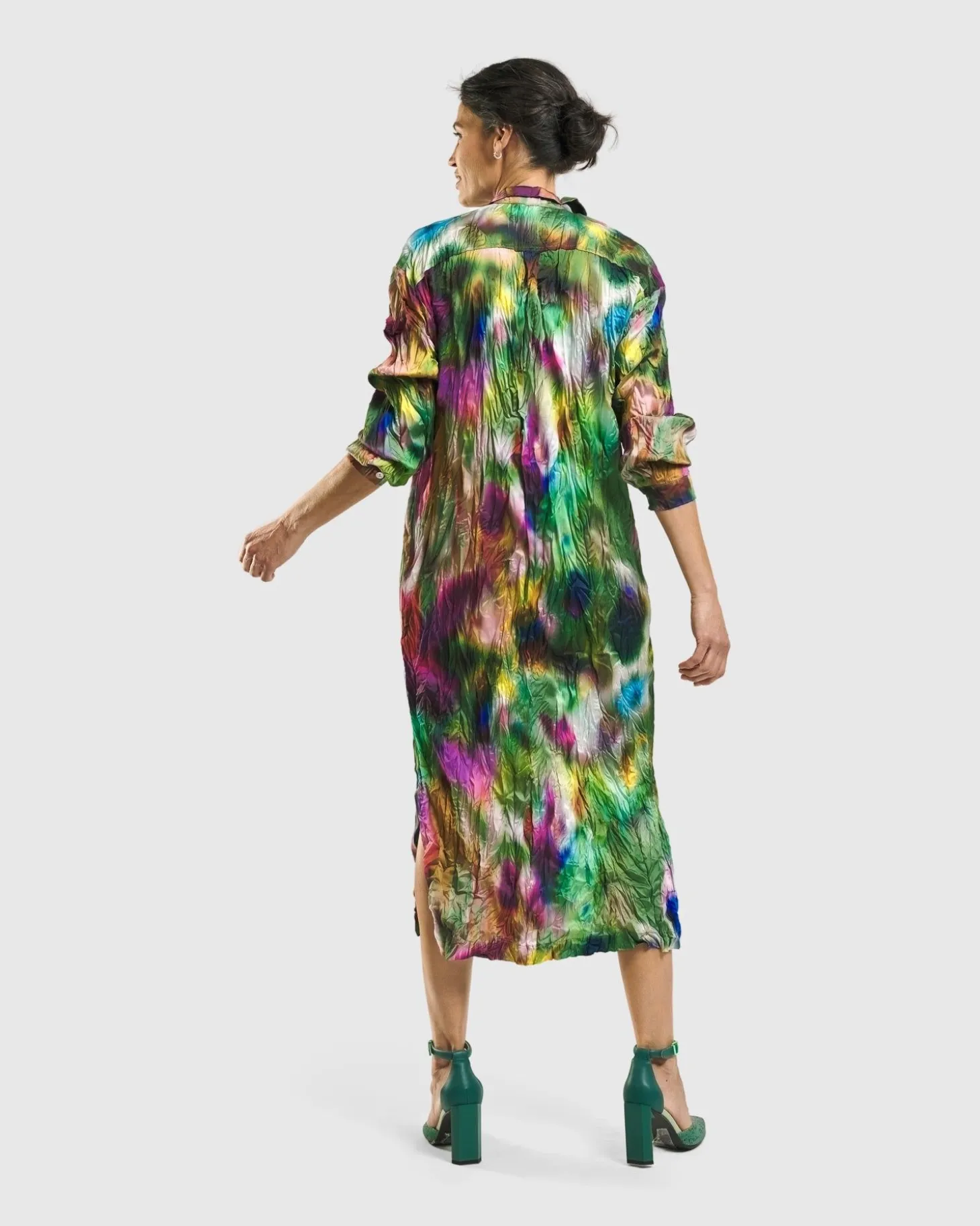 Women Alembika Celestia Crinkle Dress, Watercolor