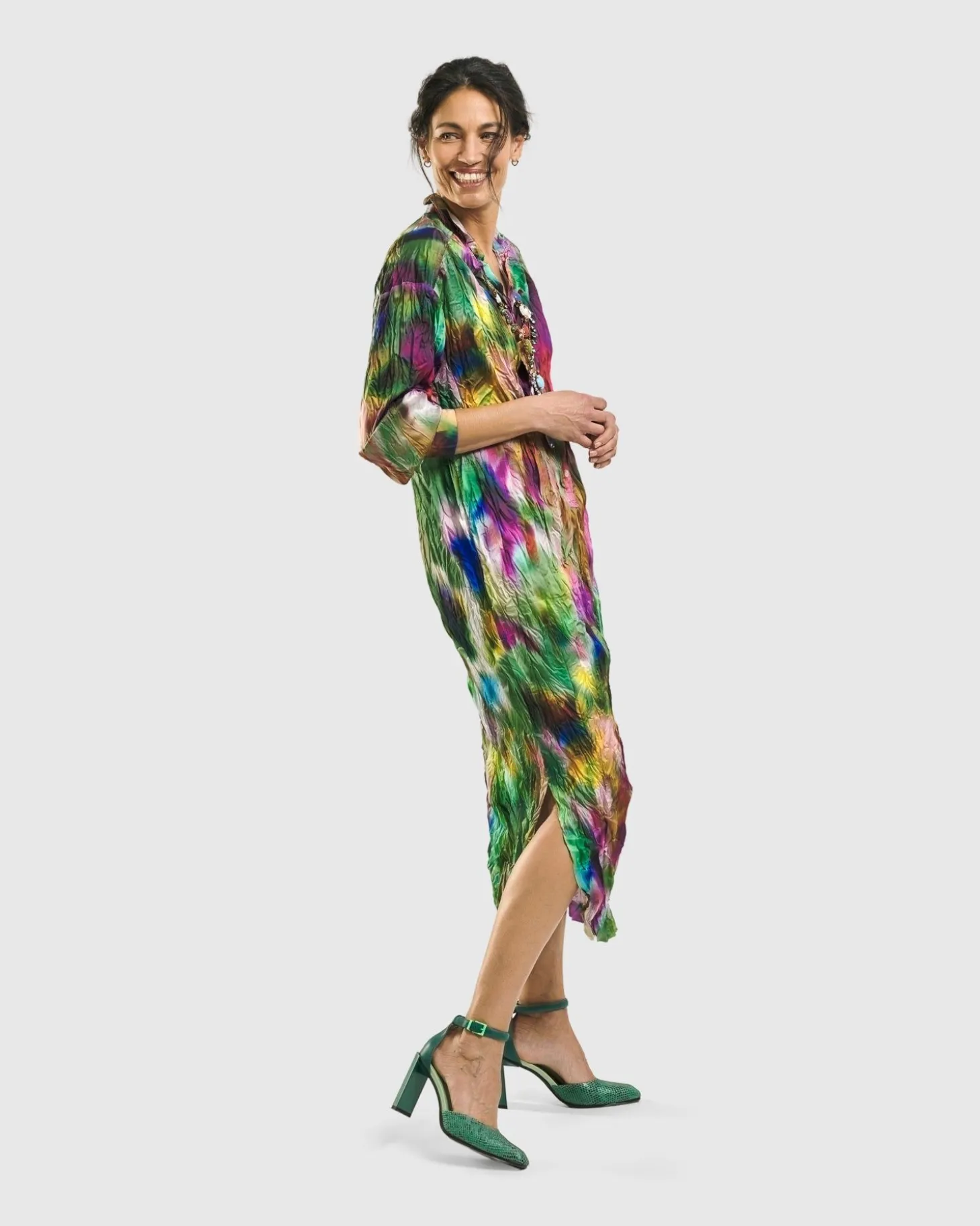 Women Alembika Celestia Crinkle Dress, Watercolor