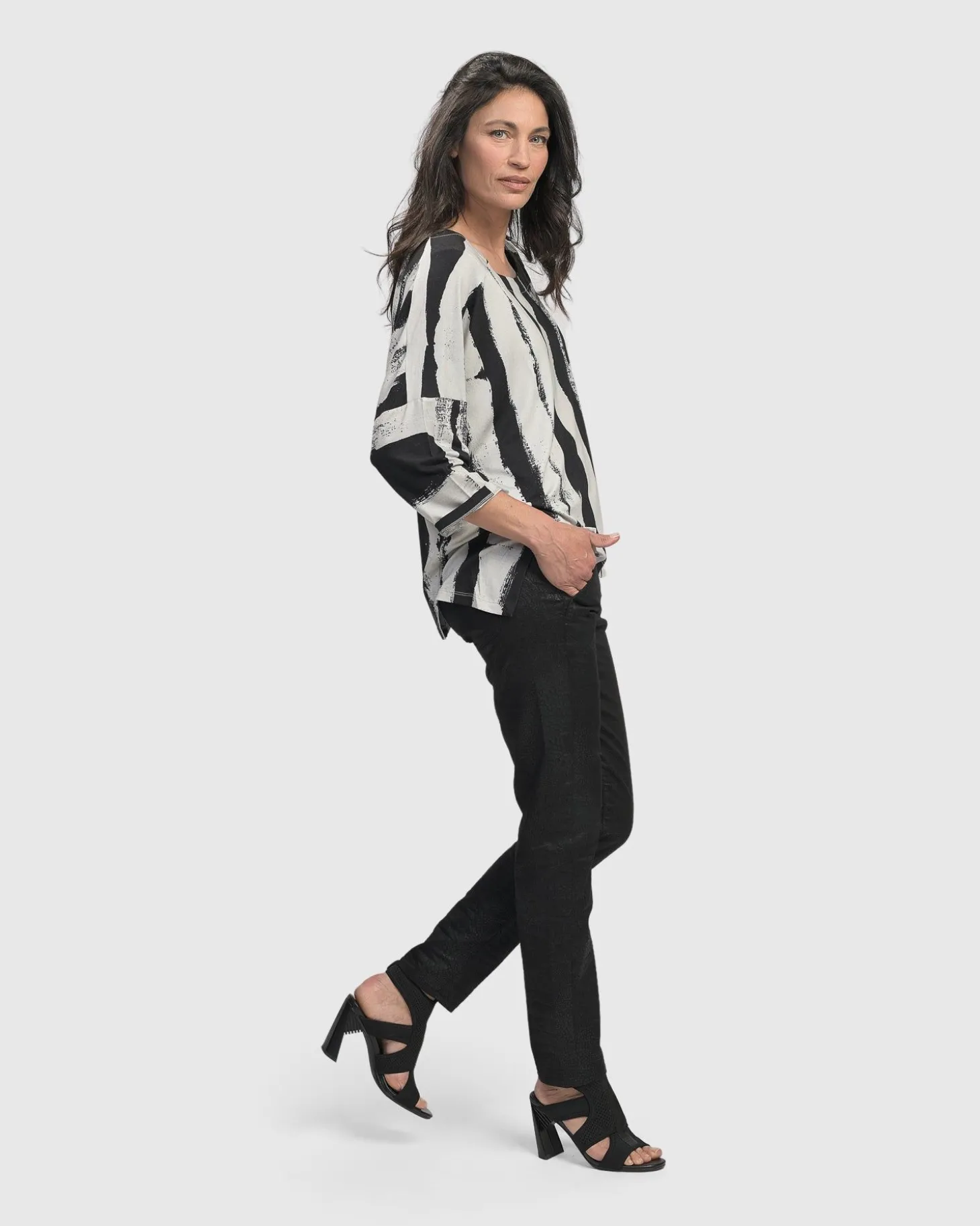 Women Alembika Charisma, Cutaway Boxy Top, Grunge
