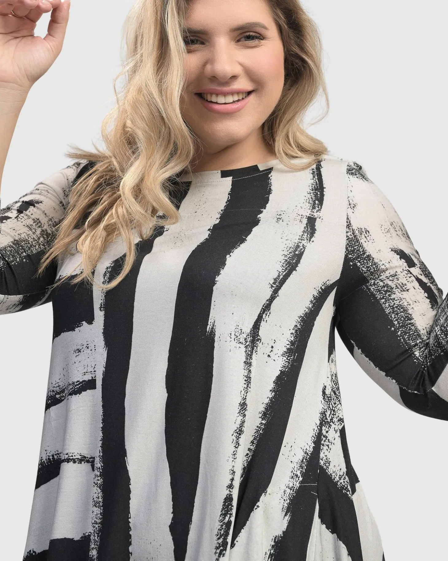 Women Alembika Charisma Swing Hi-Lo Tunic Top, Grunge
