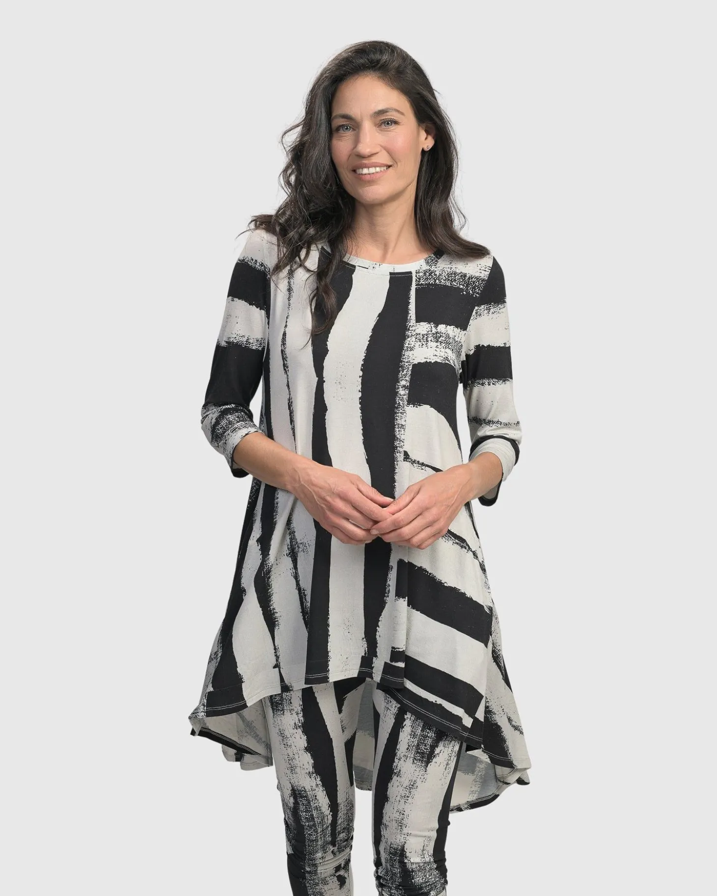 Women Alembika Charisma Swing Hi-Lo Tunic Top, Grunge