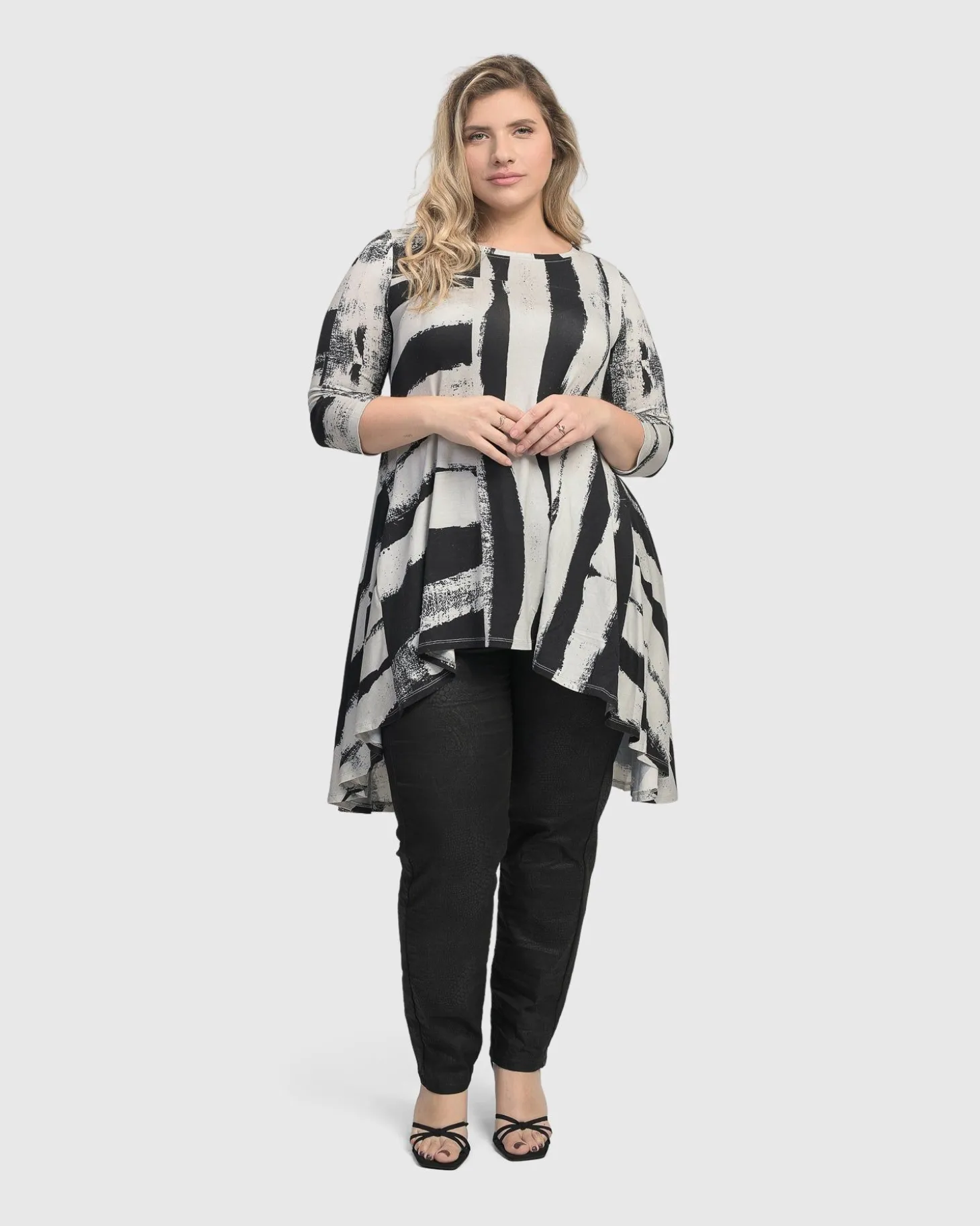 Women Alembika Charisma Swing Hi-Lo Tunic Top, Grunge