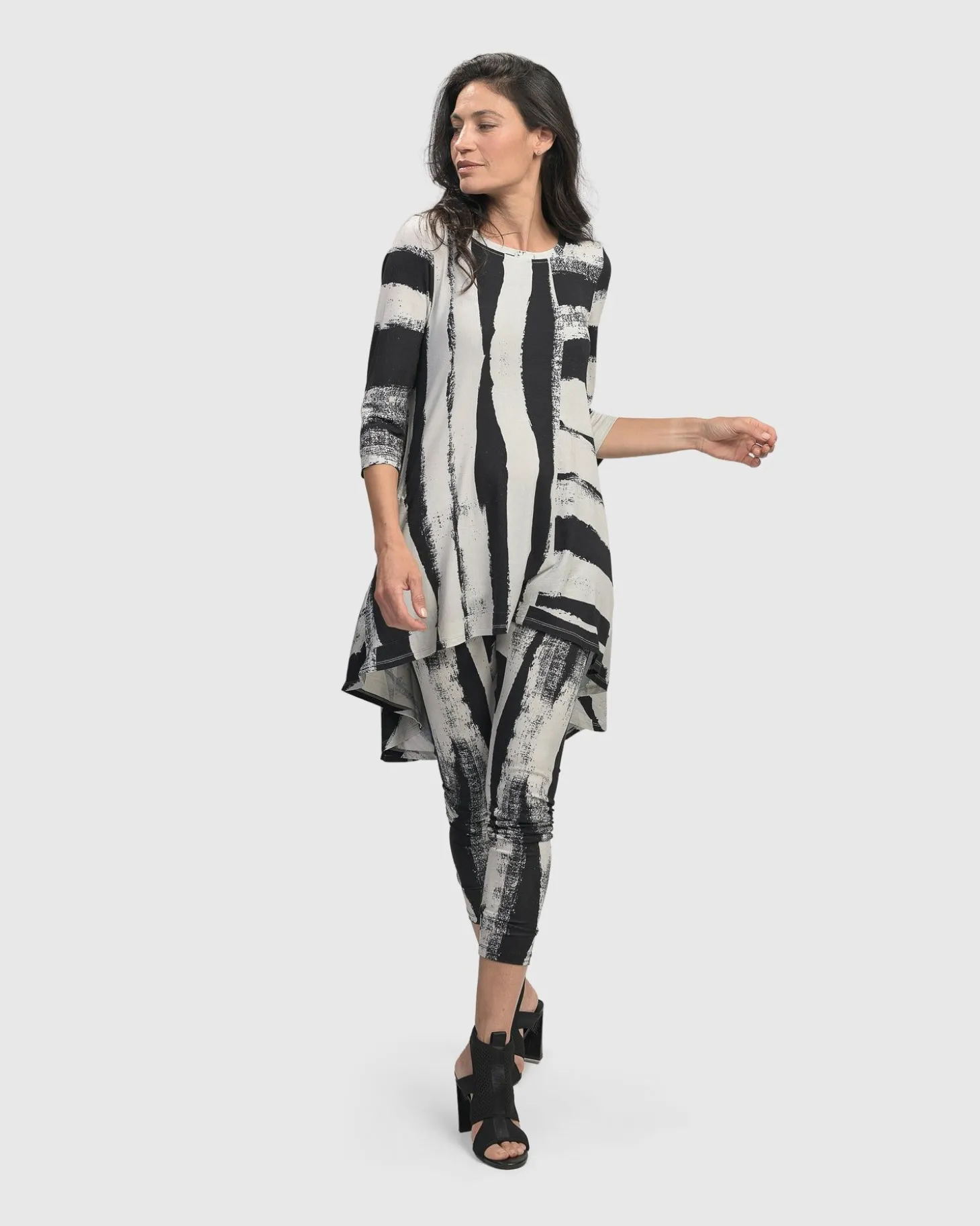 Women Alembika Charisma Swing Hi-Lo Tunic Top, Grunge
