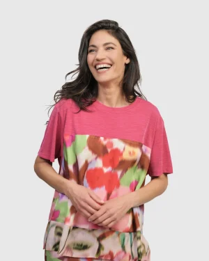 Women Alembika Cherry Blossom Tee, Blush