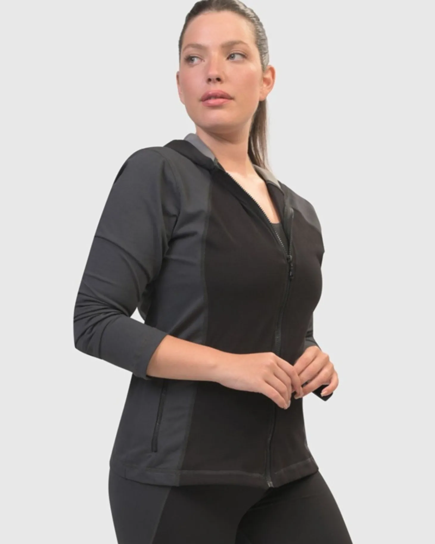 Women Alembika Chi Contour Hooded Zip Jacket, Mix
