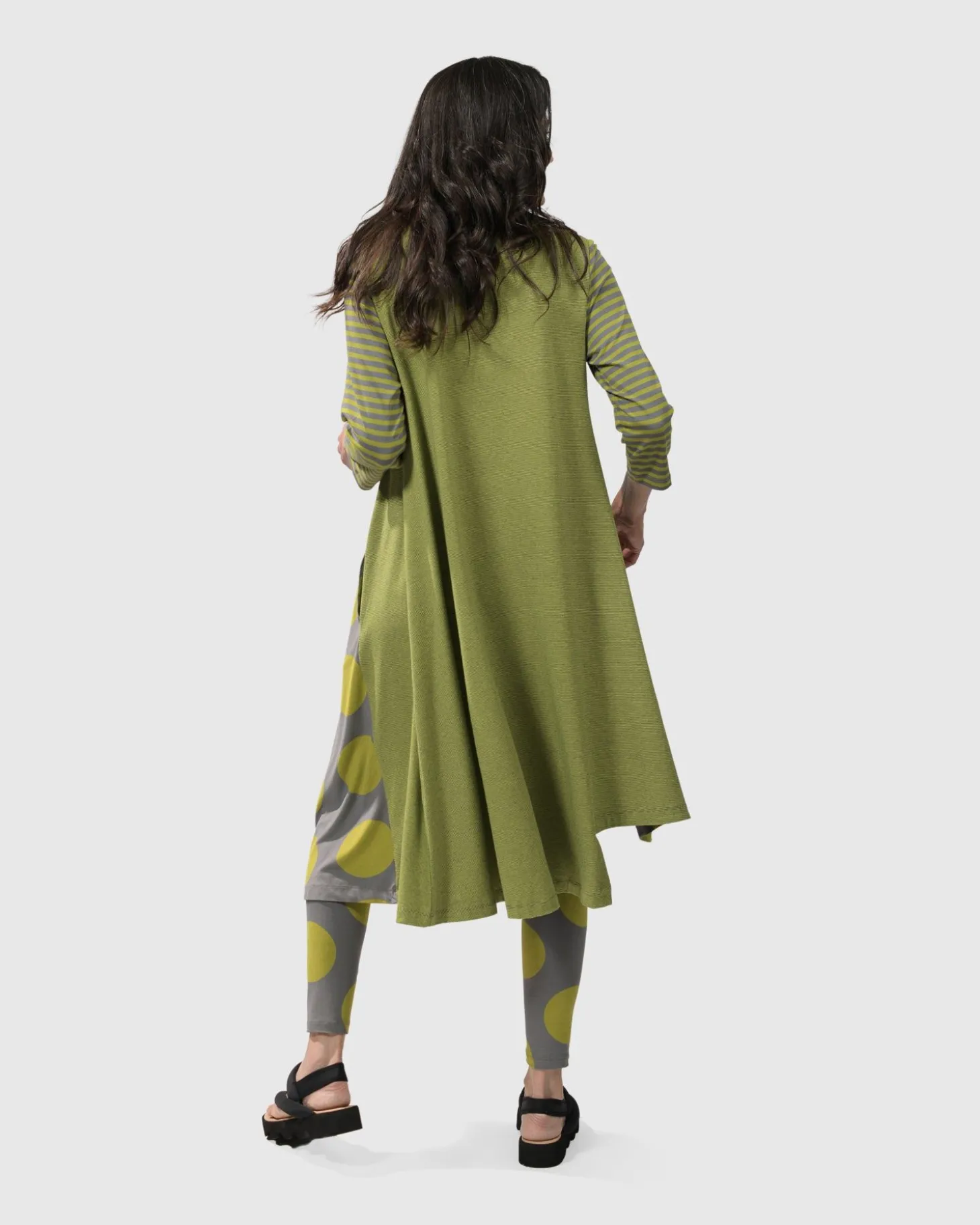 Women Alembika City Sizzle Swing Tunic Top, Lime