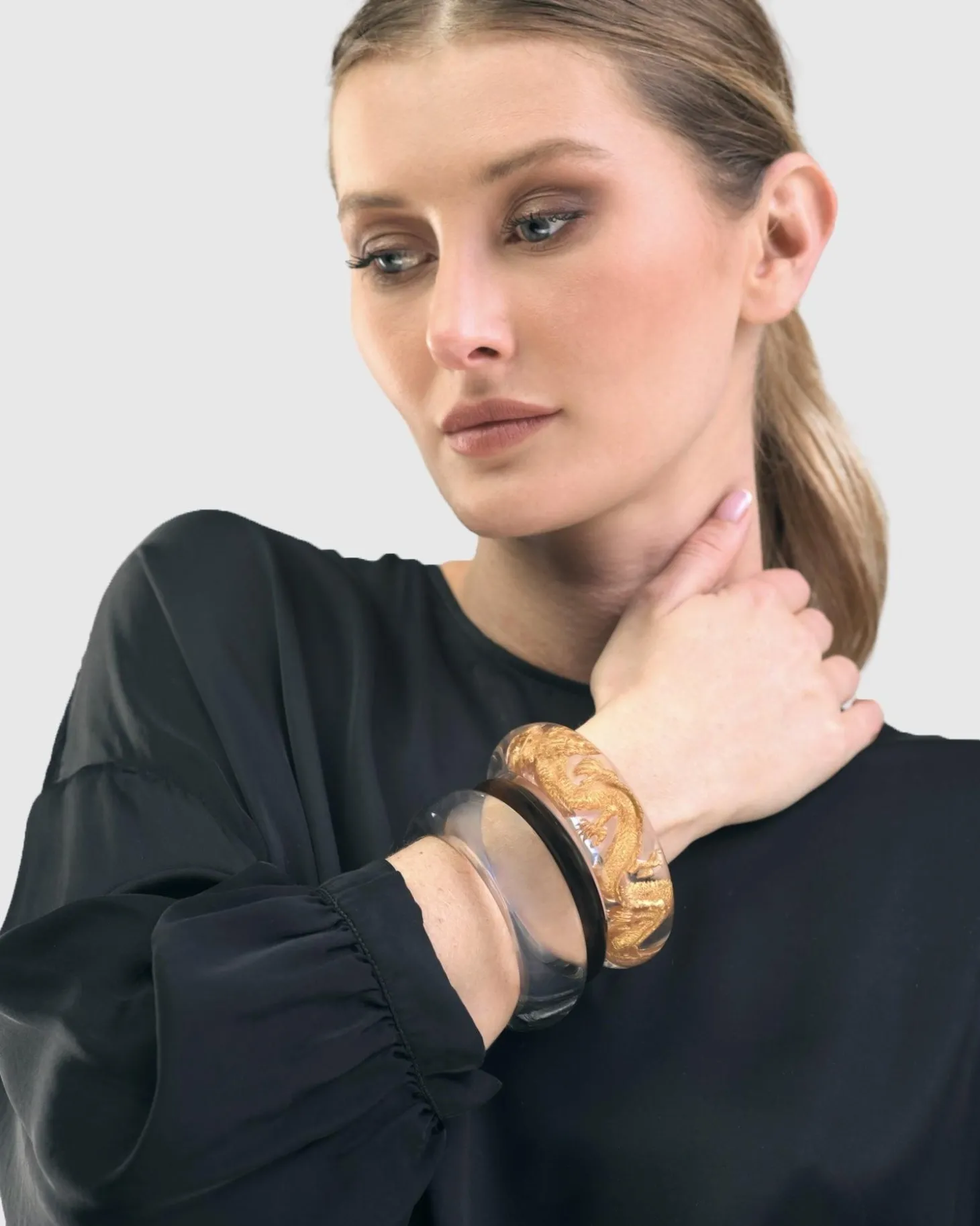 Women Alembika Clarity Bangle Bracelet, Clear