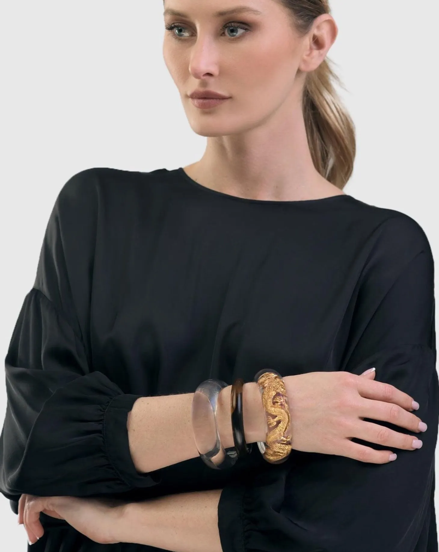 Women Alembika Clarity Bangle Bracelet, Clear