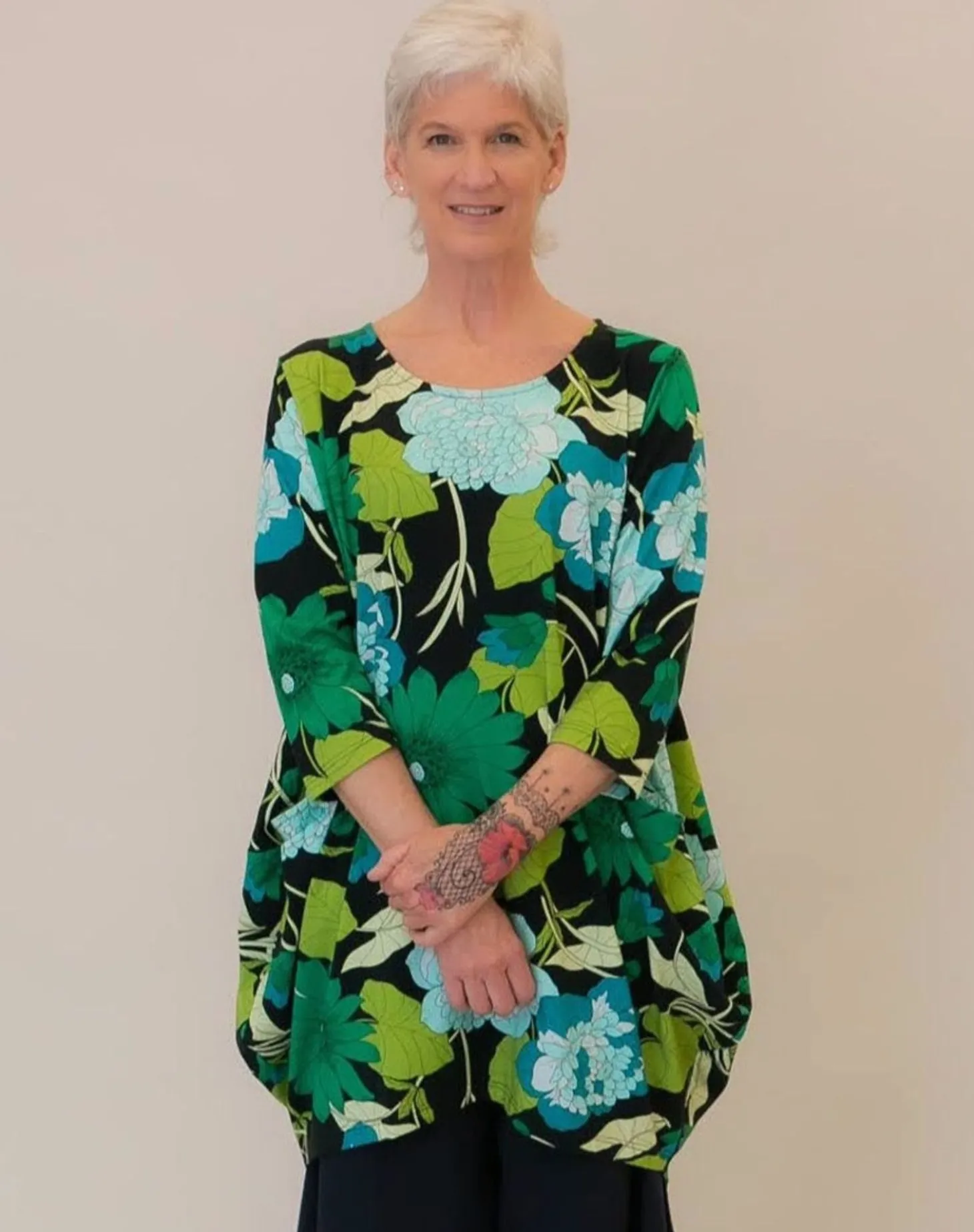 Women Alembika Cocoon Tunic Top, Floral